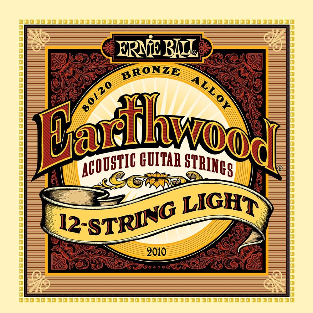 Ernie Ball 2010 Earthwood 12-String Light 80/20 Bronze Acoustic Guitar Strings (9-46)