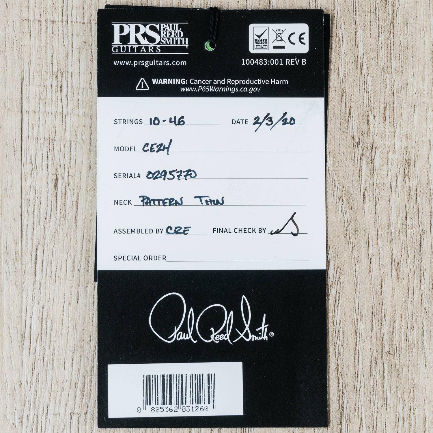 PRS Paul Reed Smith CE 24 Electric Guitar, Rosewood Fretboard, Whale Blue