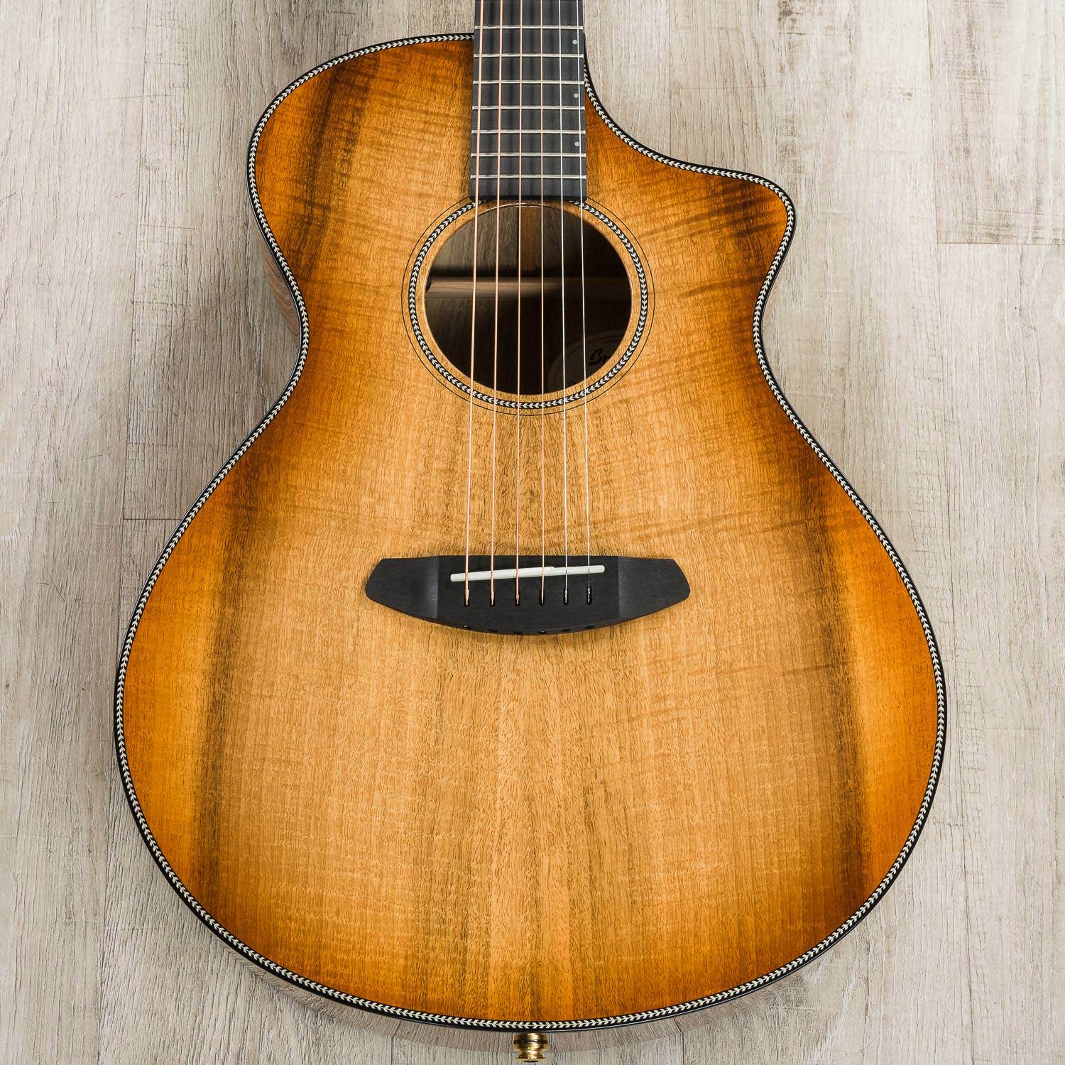 Breedlove Oregon Concert CE Acoustic Electric Guitar, Myrtlewood w/ Cinnamon Burst