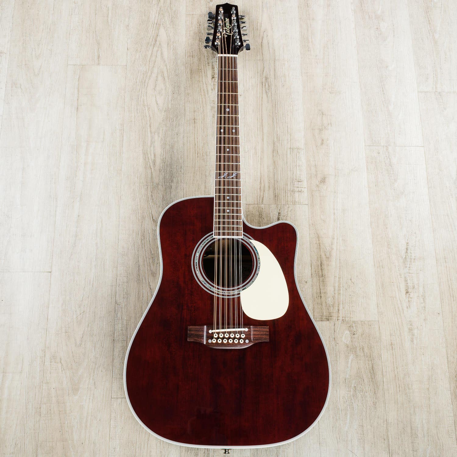 Takamine JJ325SRC-12 John Jorgenson Signature 12-String Acoustic-Electric Guitar with Case - Satin Red (B-STOCK)