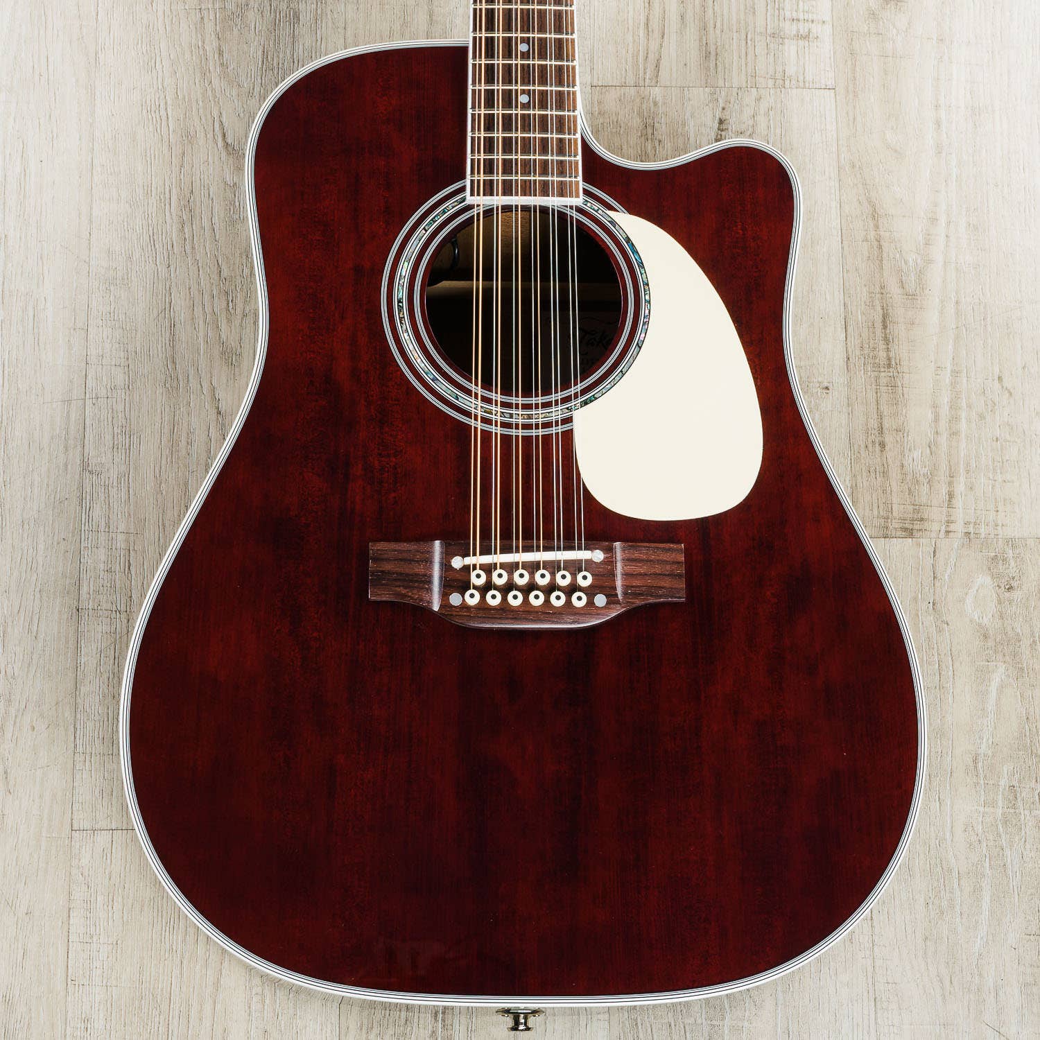 Takamine JJ325SRC-12 John Jorgenson Signature 12-String Acoustic-Electric Guitar with Case - Satin Red (B-STOCK)