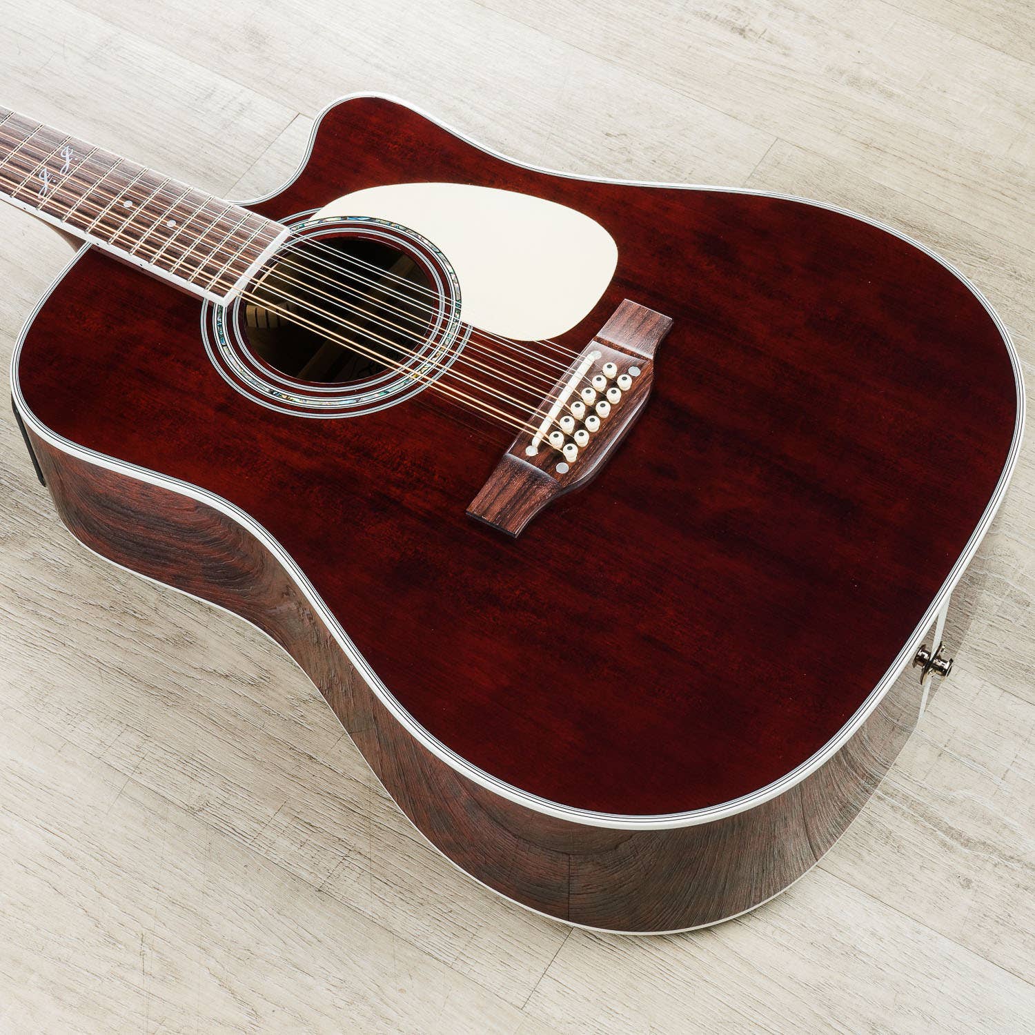 Takamine JJ325SRC-12 John Jorgenson Signature 12-String Acoustic-Electric Guitar with Case - Satin Red (B-STOCK)