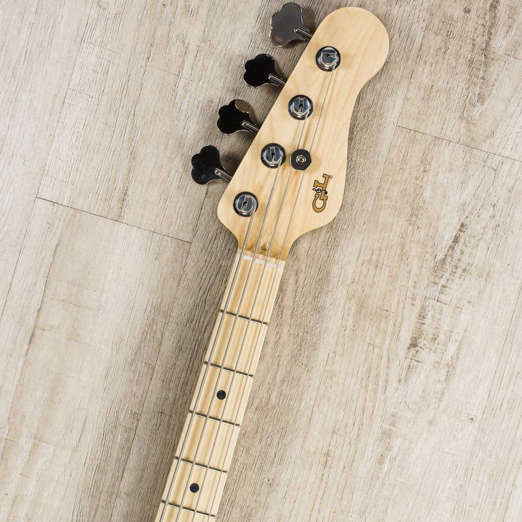 G&L 40th Anniversary SB-1 Bass Guitar, Maple Fingerboard, Clear Ruby Red Finish