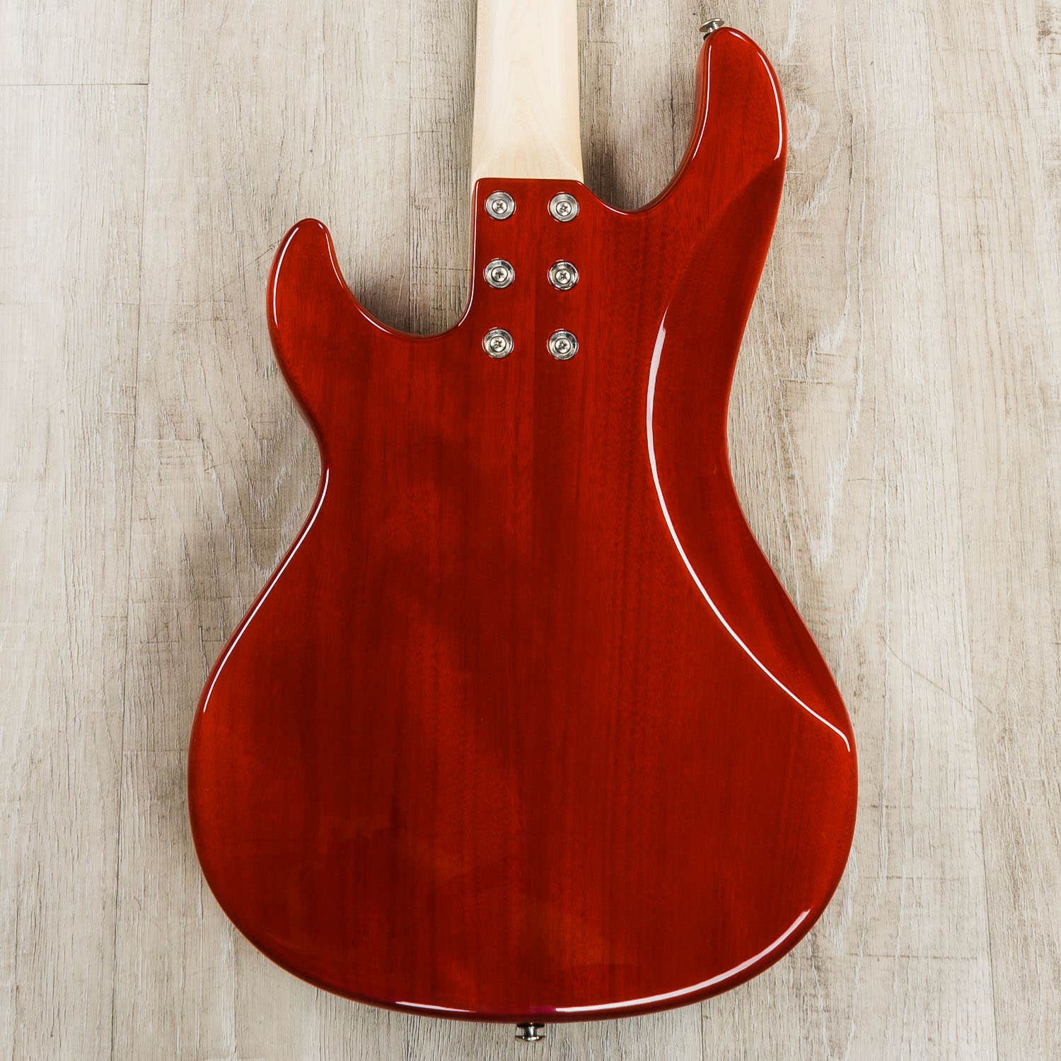 G&L 40th Anniversary SB-1 Bass Guitar, Maple Fingerboard, Clear Ruby Red Finish