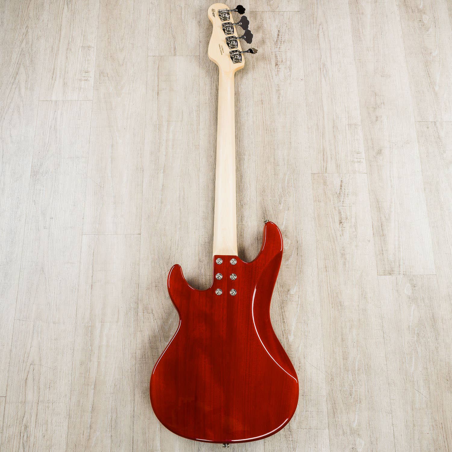 G&L 40th Anniversary SB-1 Bass Guitar, Maple Fingerboard, Clear Ruby Red Finish