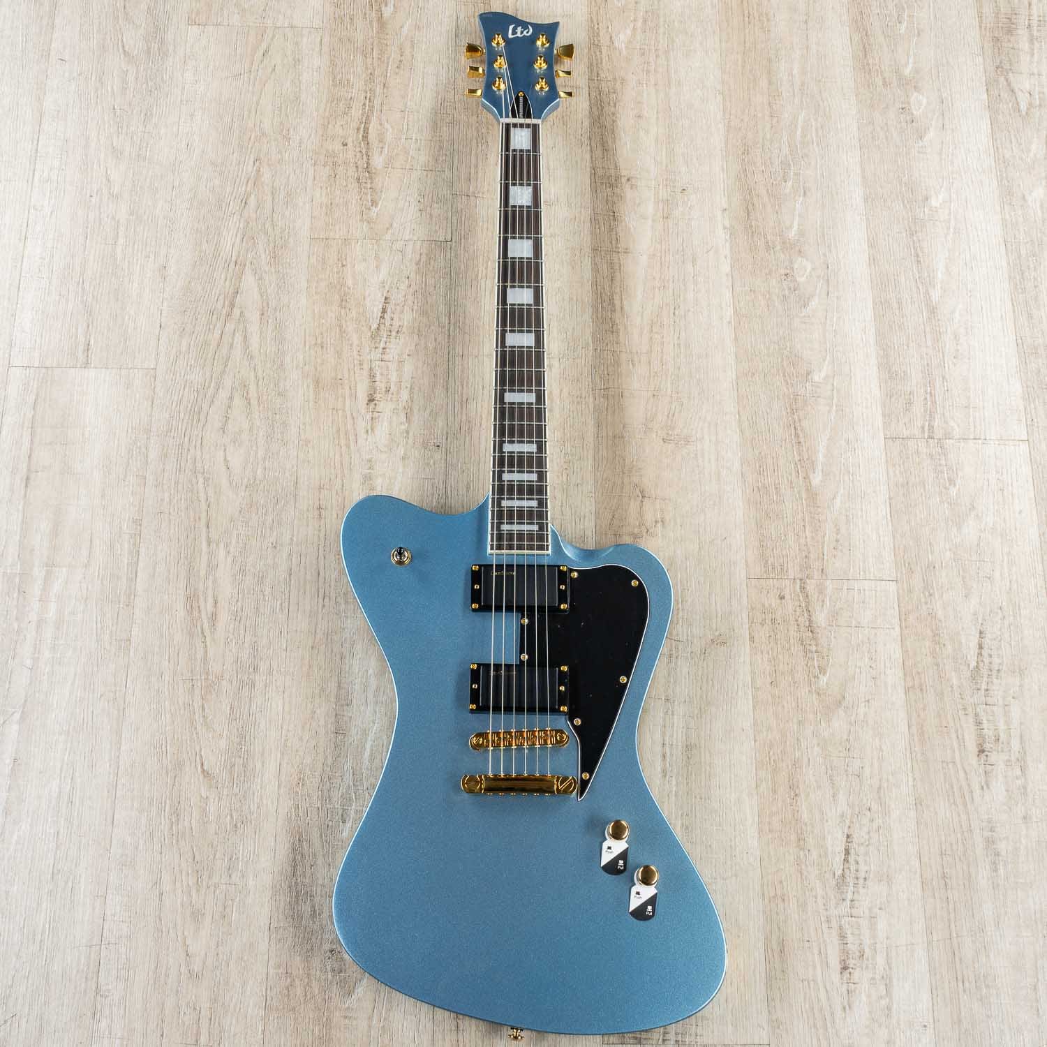 ESP LTD Sparrowhawk Bill Kelliher Signature Series Electric Guitar with Hard Case - Pelham Blue
