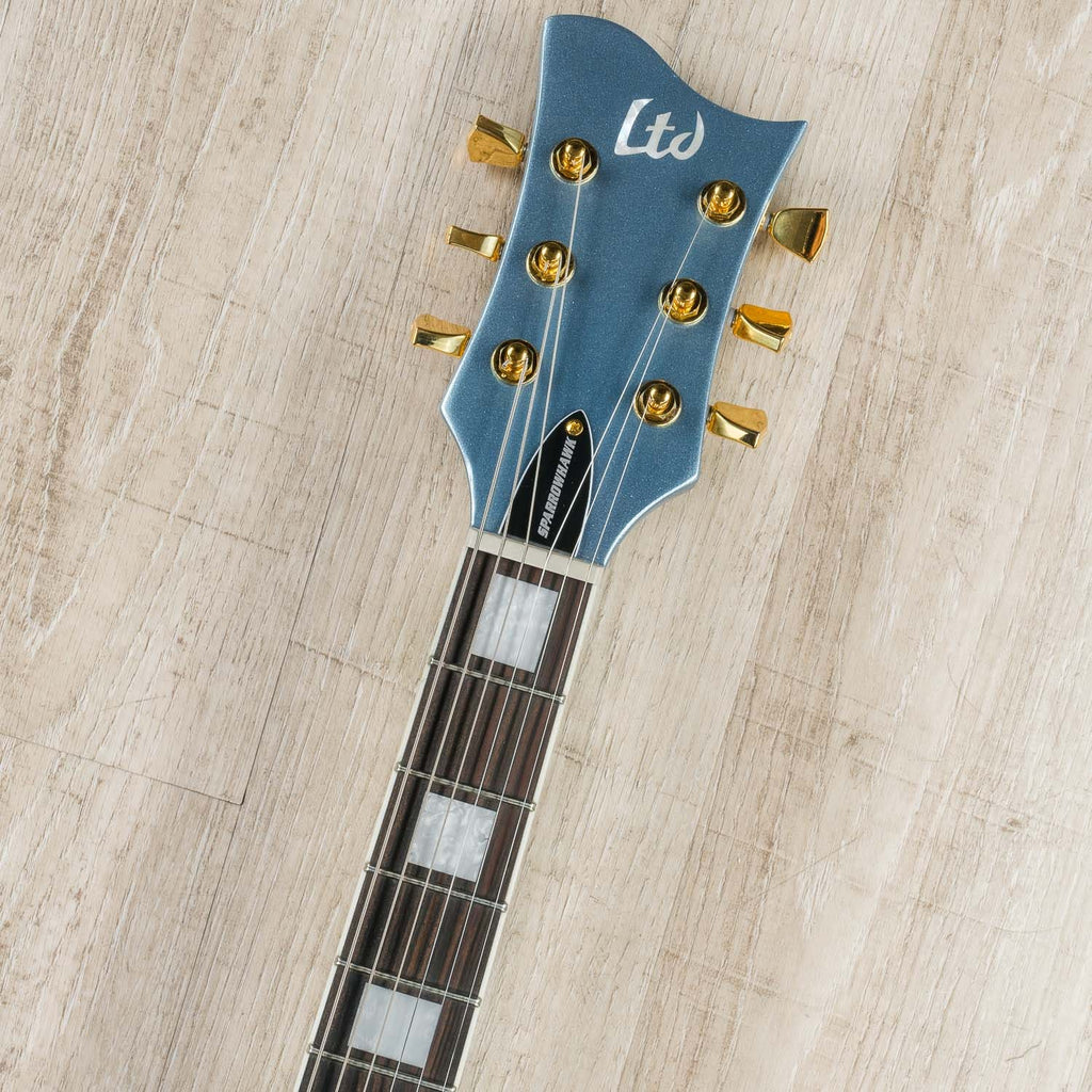 ESP LTD Sparrowhawk Bill Kelliher Signature Series Electric Guitar with Hard Case - Pelham Blue