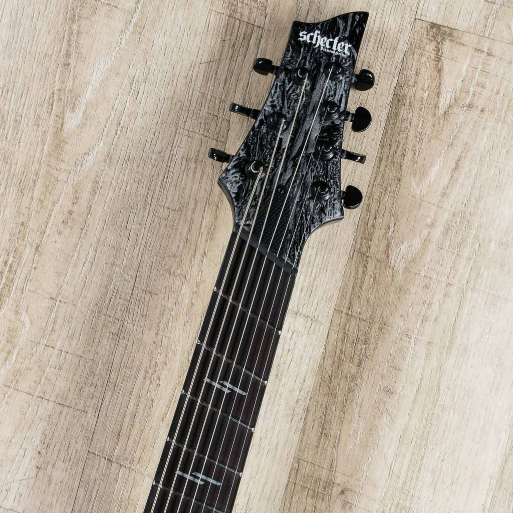 Schecter 1462 C-7 Multiscale Electric Guitar, Ebony Fretboard, Silver Mountain