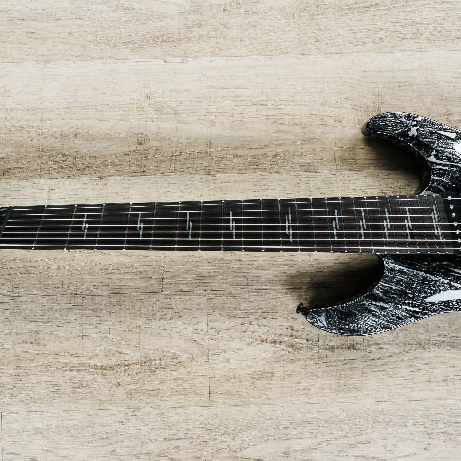 Schecter 1462 C-7 Multiscale Electric Guitar, Ebony Fretboard, Silver Mountain