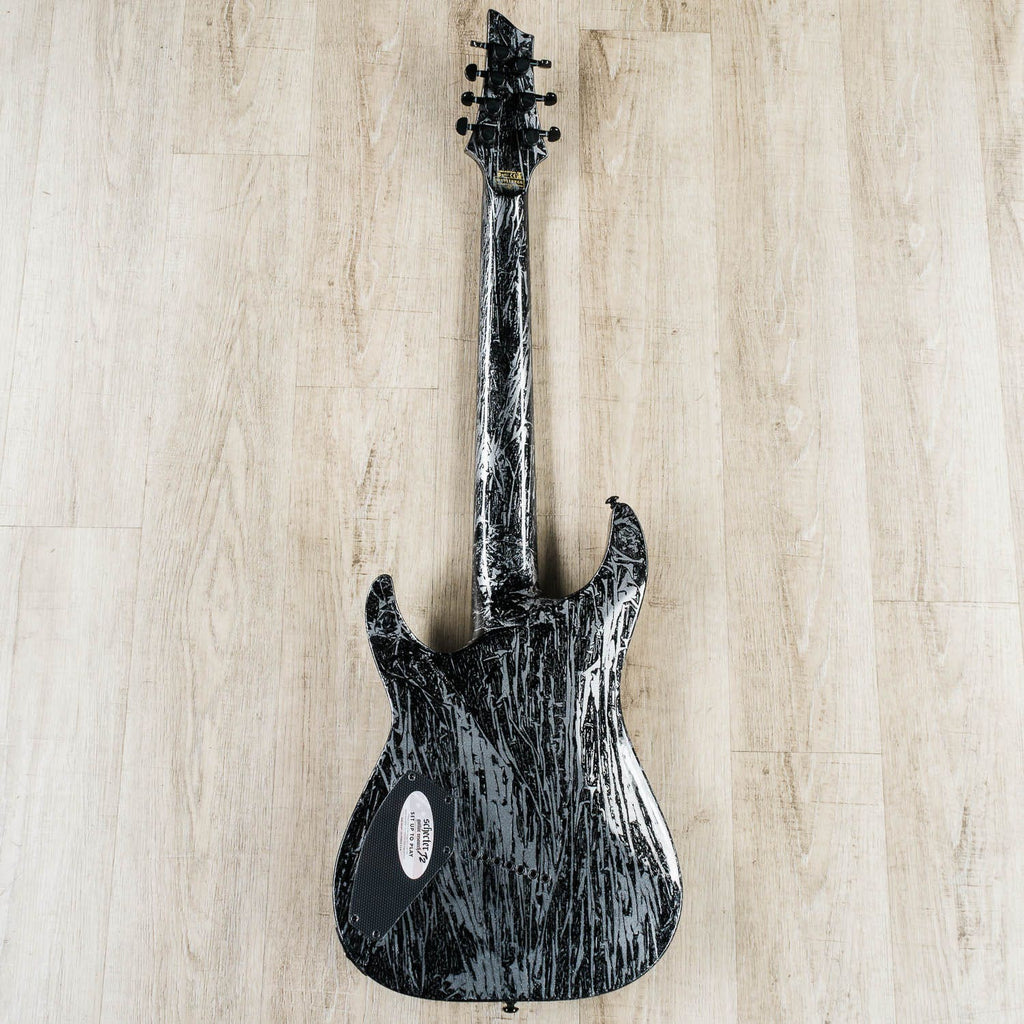 Schecter 1462 C-7 Multiscale Electric Guitar, Ebony Fretboard, Silver Mountain