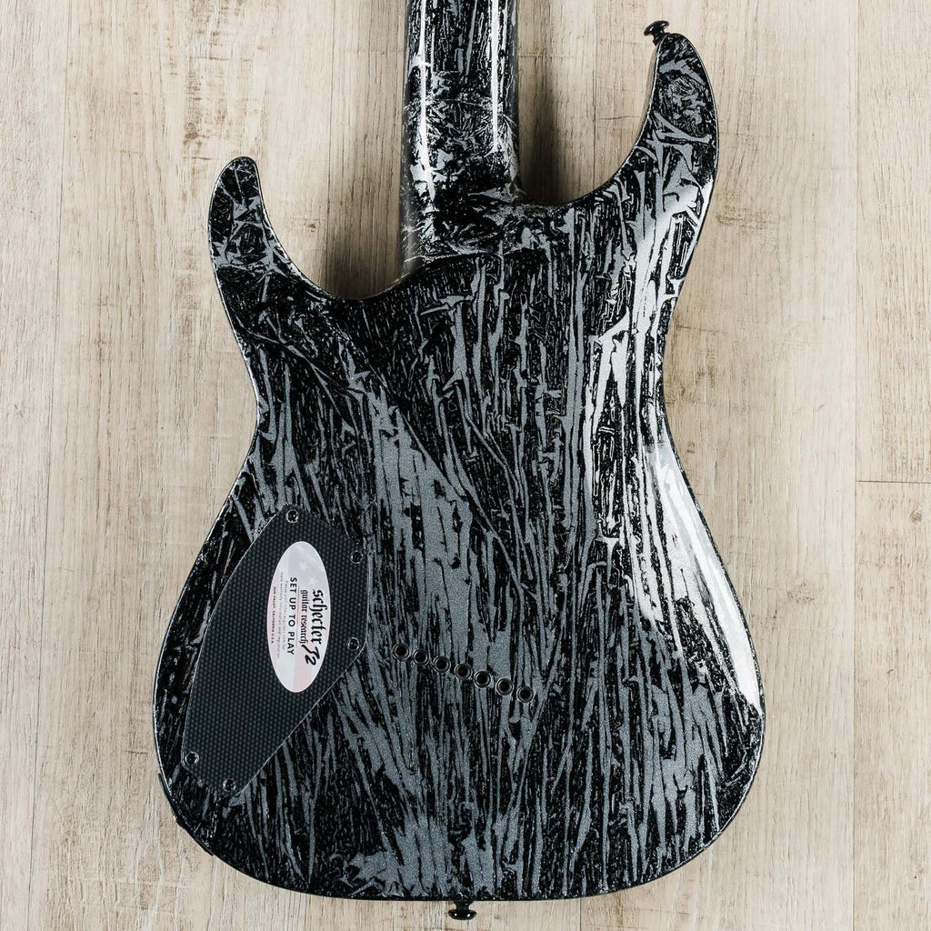Schecter 1462 C-7 Multiscale Electric Guitar, Ebony Fretboard, Silver Mountain
