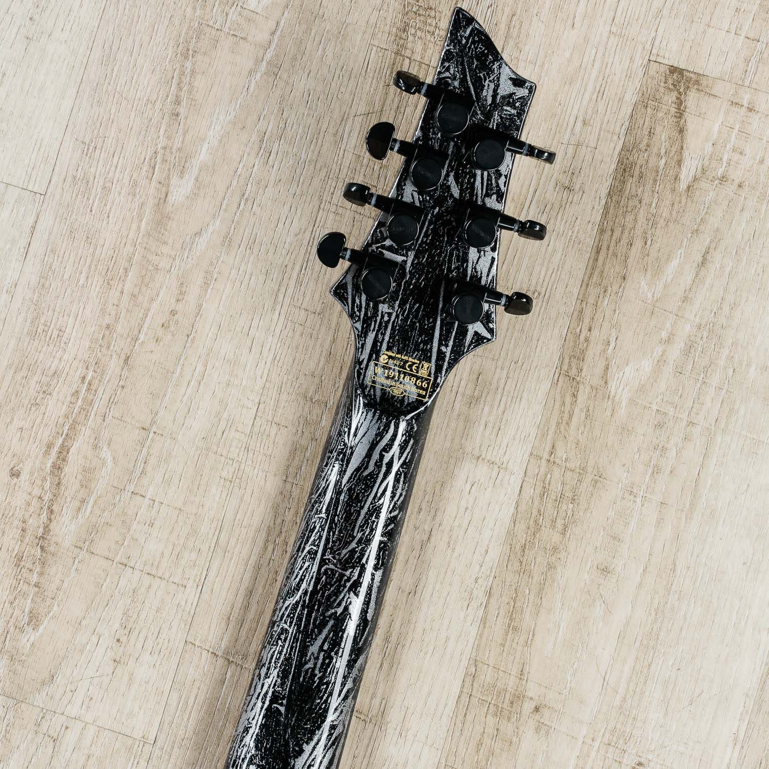 Schecter 1462 C-7 Multiscale Electric Guitar, Ebony Fretboard, Silver Mountain