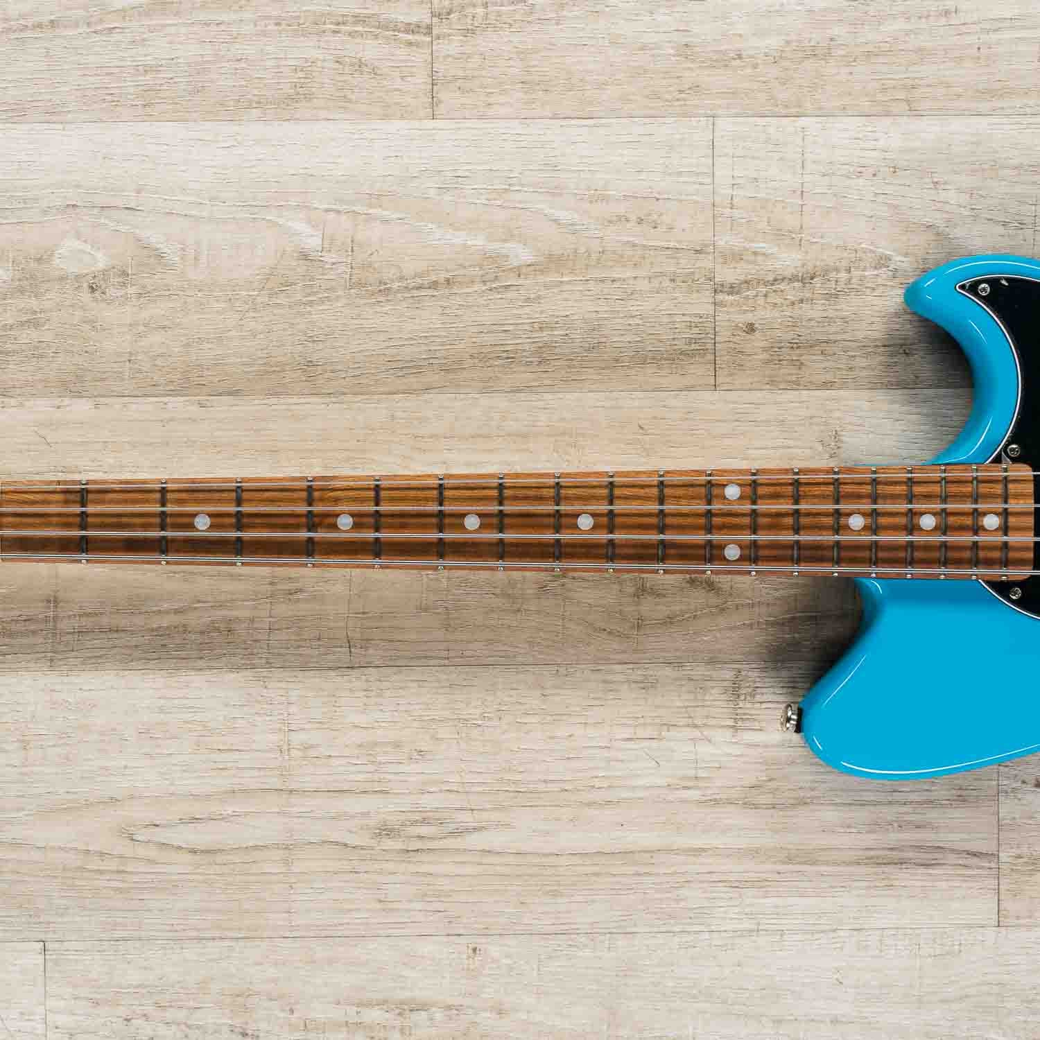 G&L Fallout Bass Launch Edition 30'' Short Scale Bass Guitar, Caribbean Rosewood Fretboard, Miami Blue