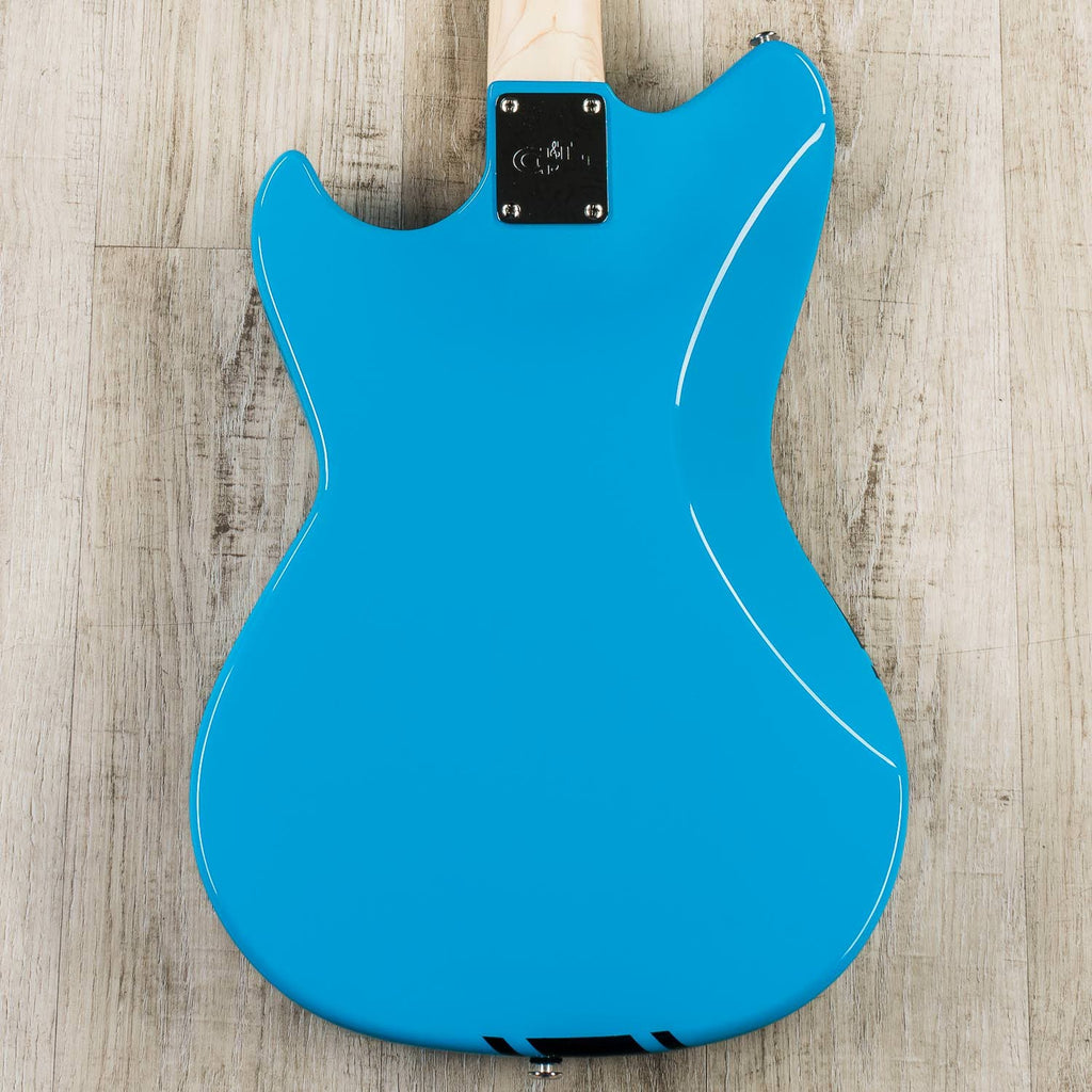 G&L Fallout Bass Launch Edition 30'' Short Scale Bass Guitar, Caribbean Rosewood Fretboard, Miami Blue