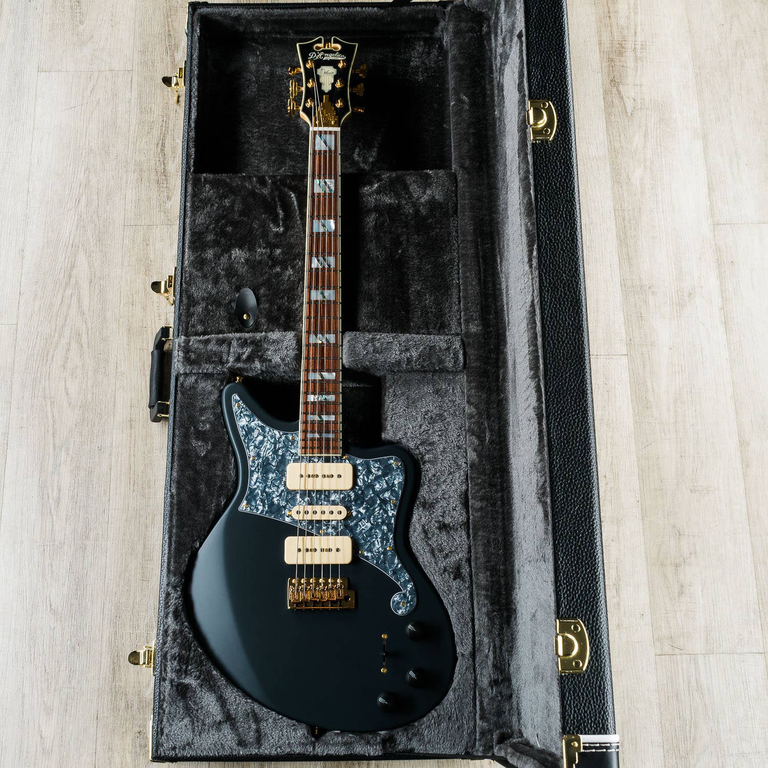 D'Angelico Deluxe Bob Weir Bedford Electric Guitar, Pau Ferro Fingerboard, Matte Stone