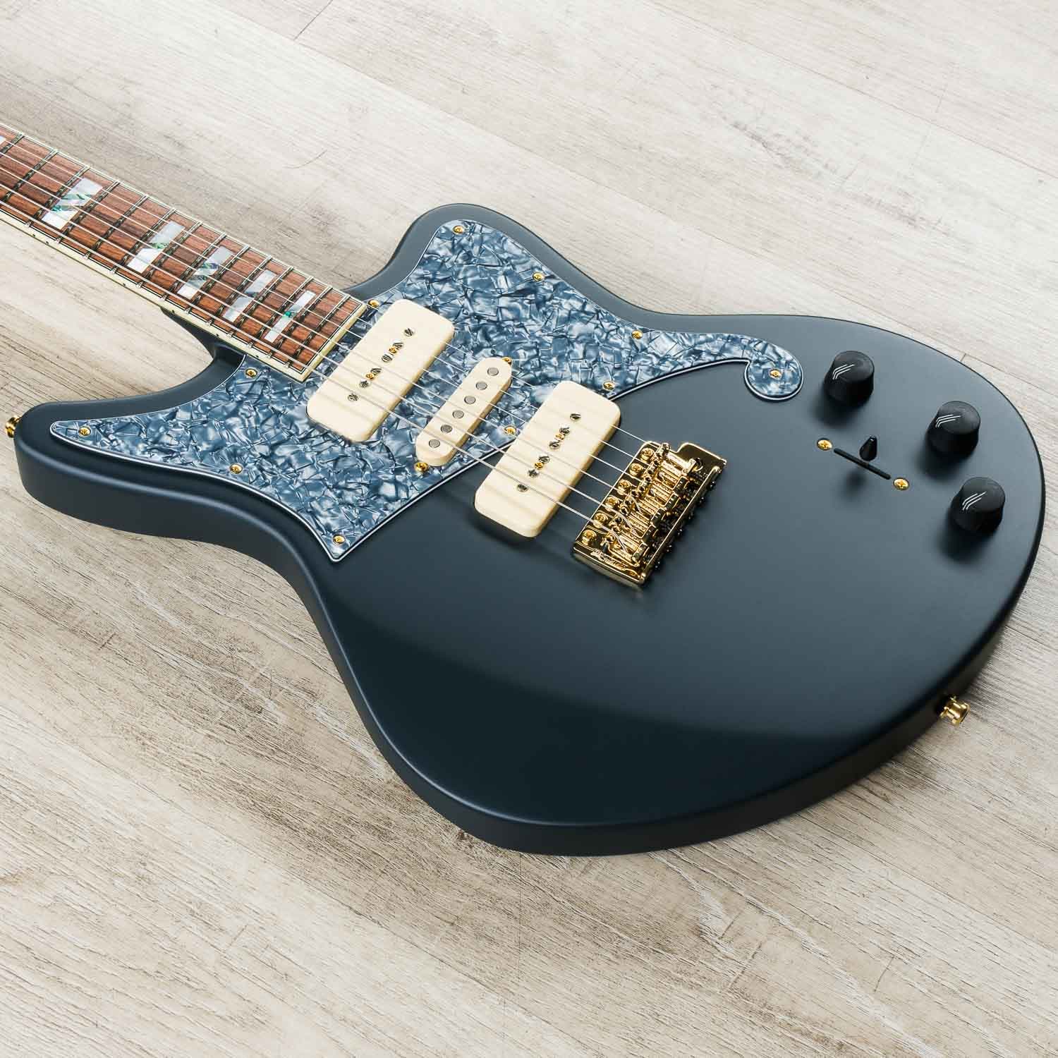 D'Angelico Deluxe Bob Weir Bedford Electric Guitar, Pau Ferro Fingerboard, Matte Stone