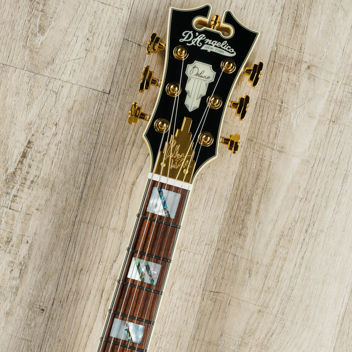 D'Angelico Deluxe Bob Weir Bedford Electric Guitar, Pau Ferro Fingerboard, Matte Stone