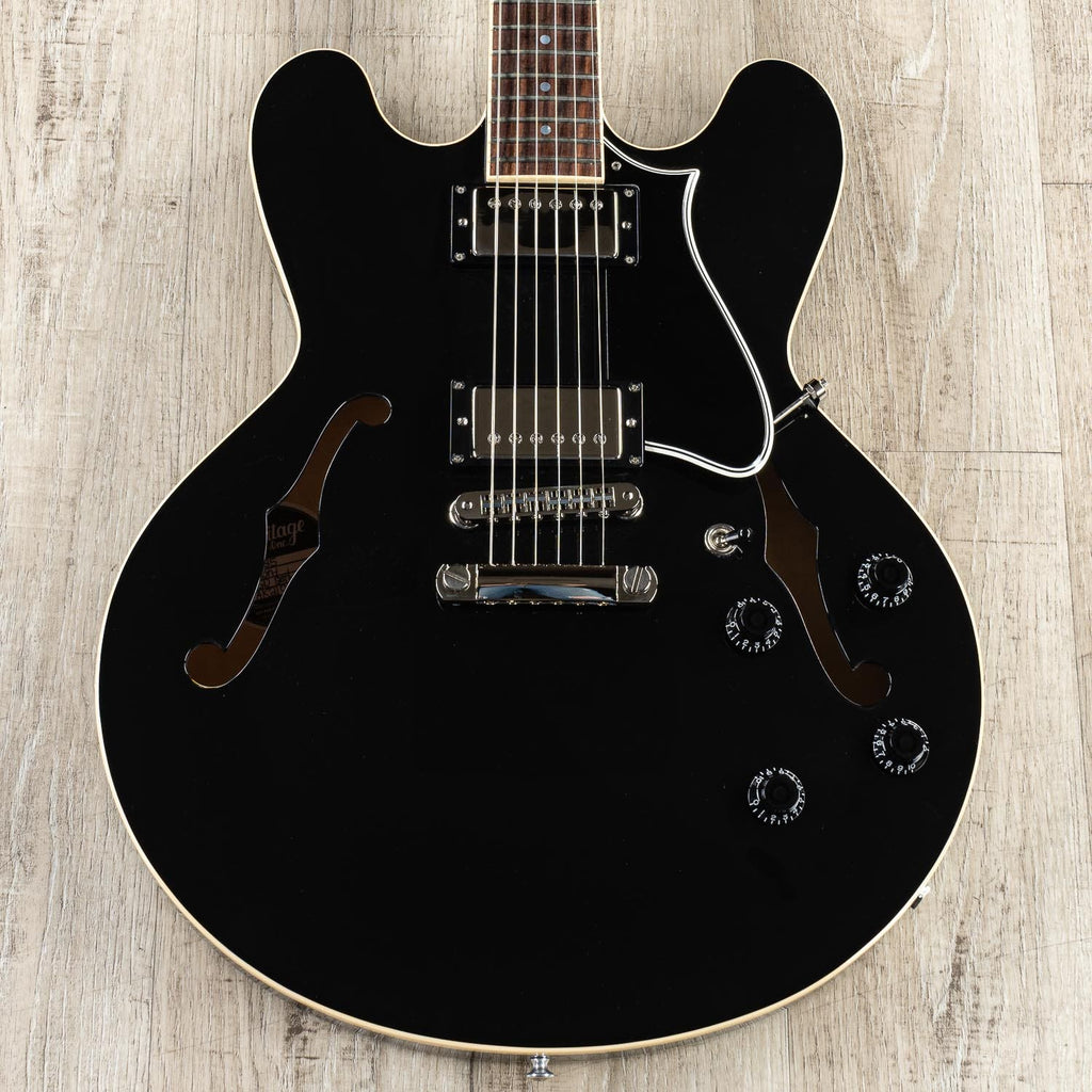 Heritage Standard H-535 Semi-Hollow Electric Guitar with Case, Ebony (B-STOCK)