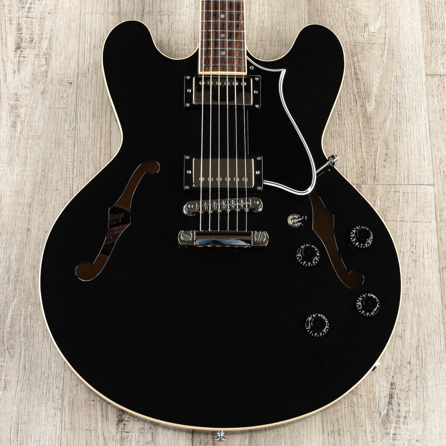 Heritage Standard H-535 Semi-Hollow Electric Guitar with Case, Ebony (B-STOCK)