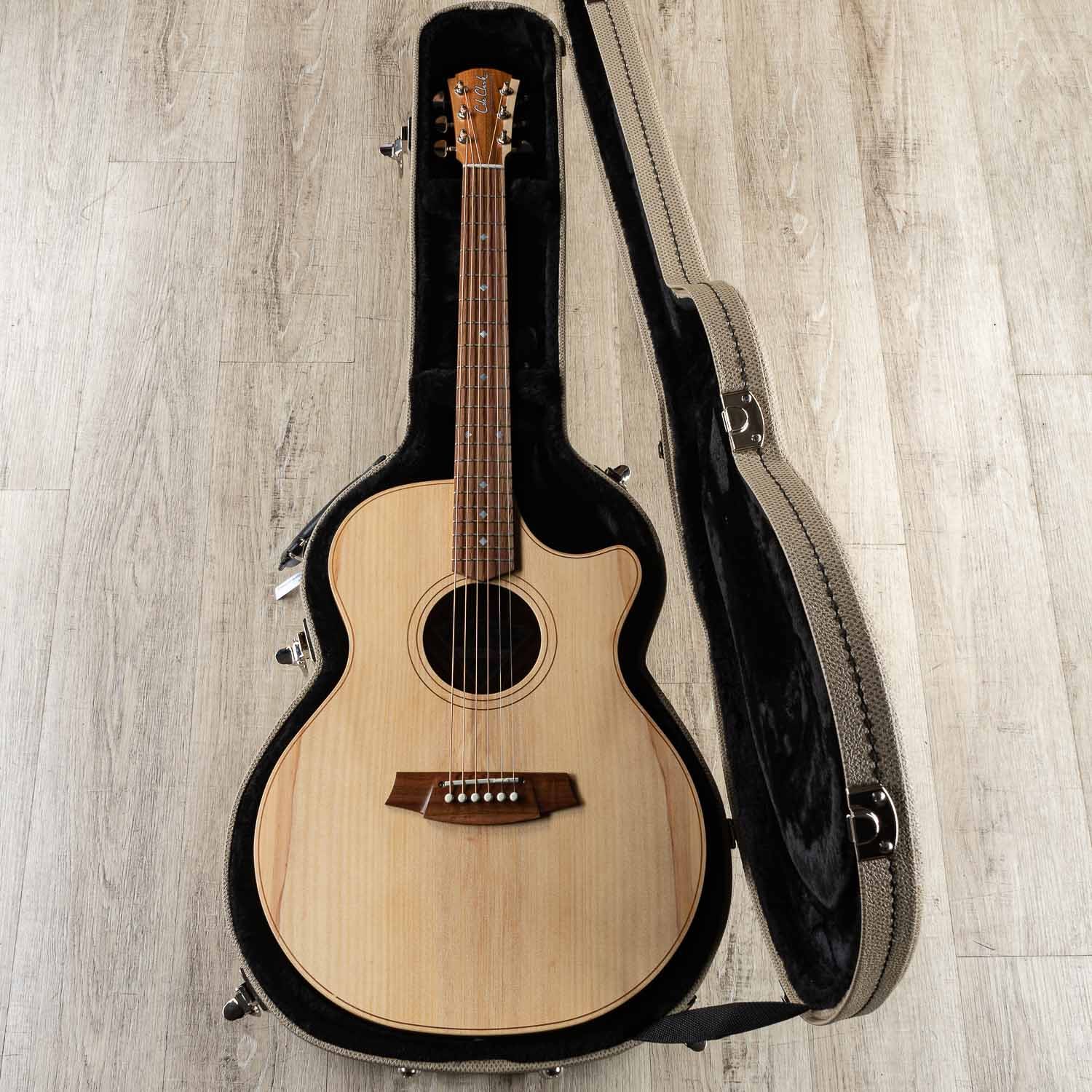 Cole Clark Angel 2 Series AN2EC-BB Acoustic-Electric Guitar, Bunya Top with Tasmanian Blackwood Back/Sides, Hard Case