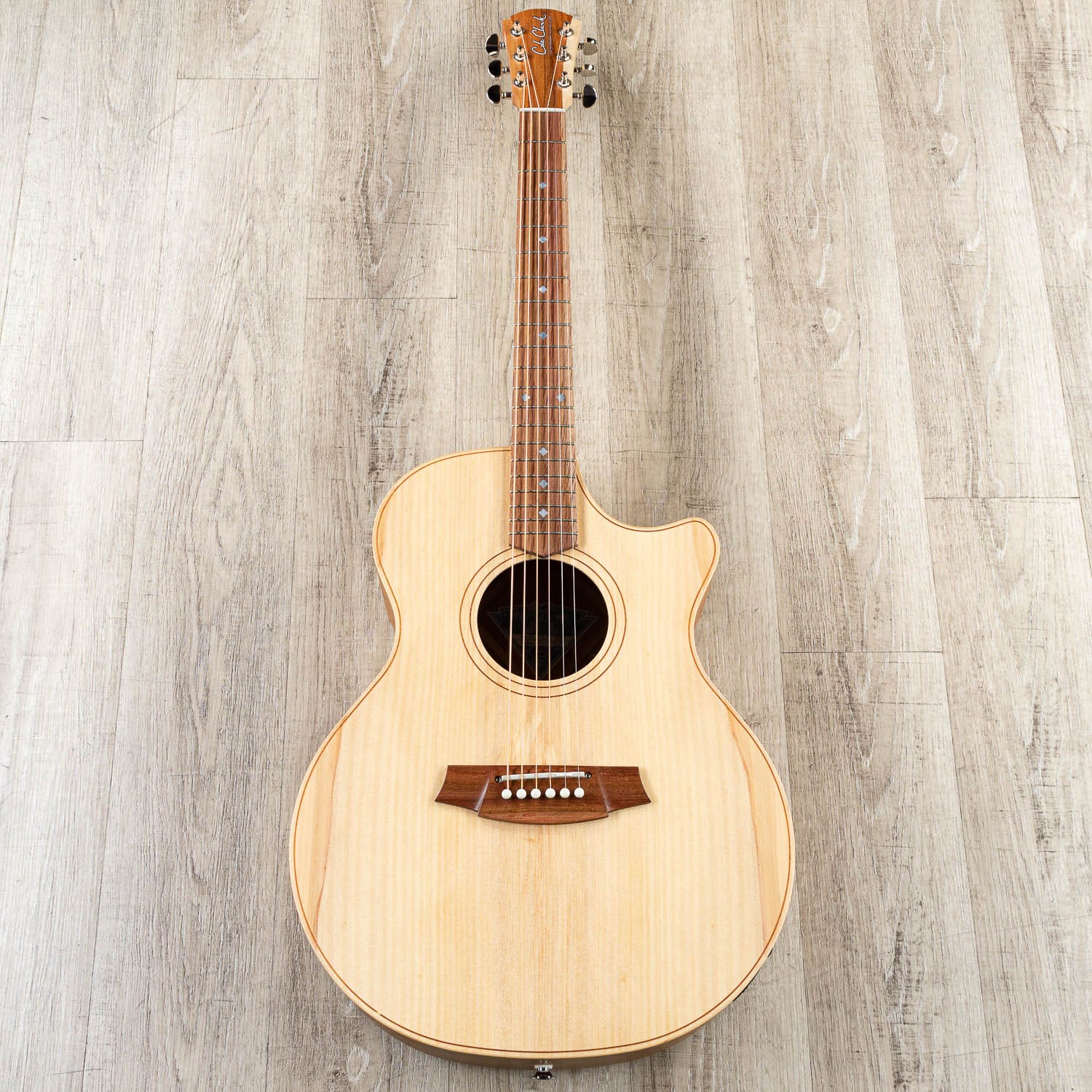 Cole Clark Angel 2 Series AN2EC-BB Acoustic-Electric Guitar, Bunya Top with Tasmanian Blackwood Back/Sides, Hard Case