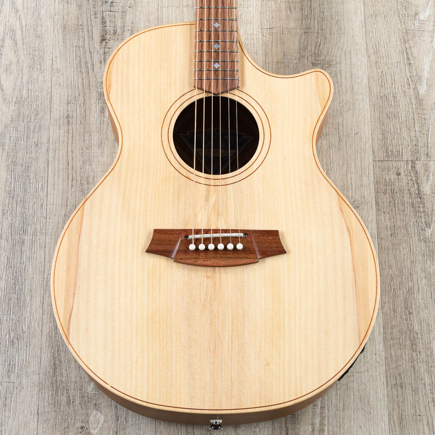Cole Clark Angel 2 Series AN2EC-BB Acoustic-Electric Guitar, Bunya Top with Tasmanian Blackwood Back/Sides, Hard Case