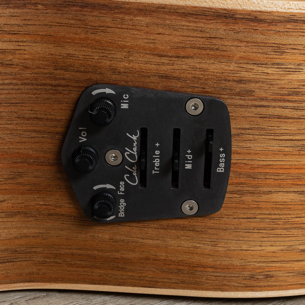 Cole Clark Angel 2 Series AN2EC-BB Acoustic-Electric Guitar, Bunya Top with Tasmanian Blackwood Back/Sides, Hard Case