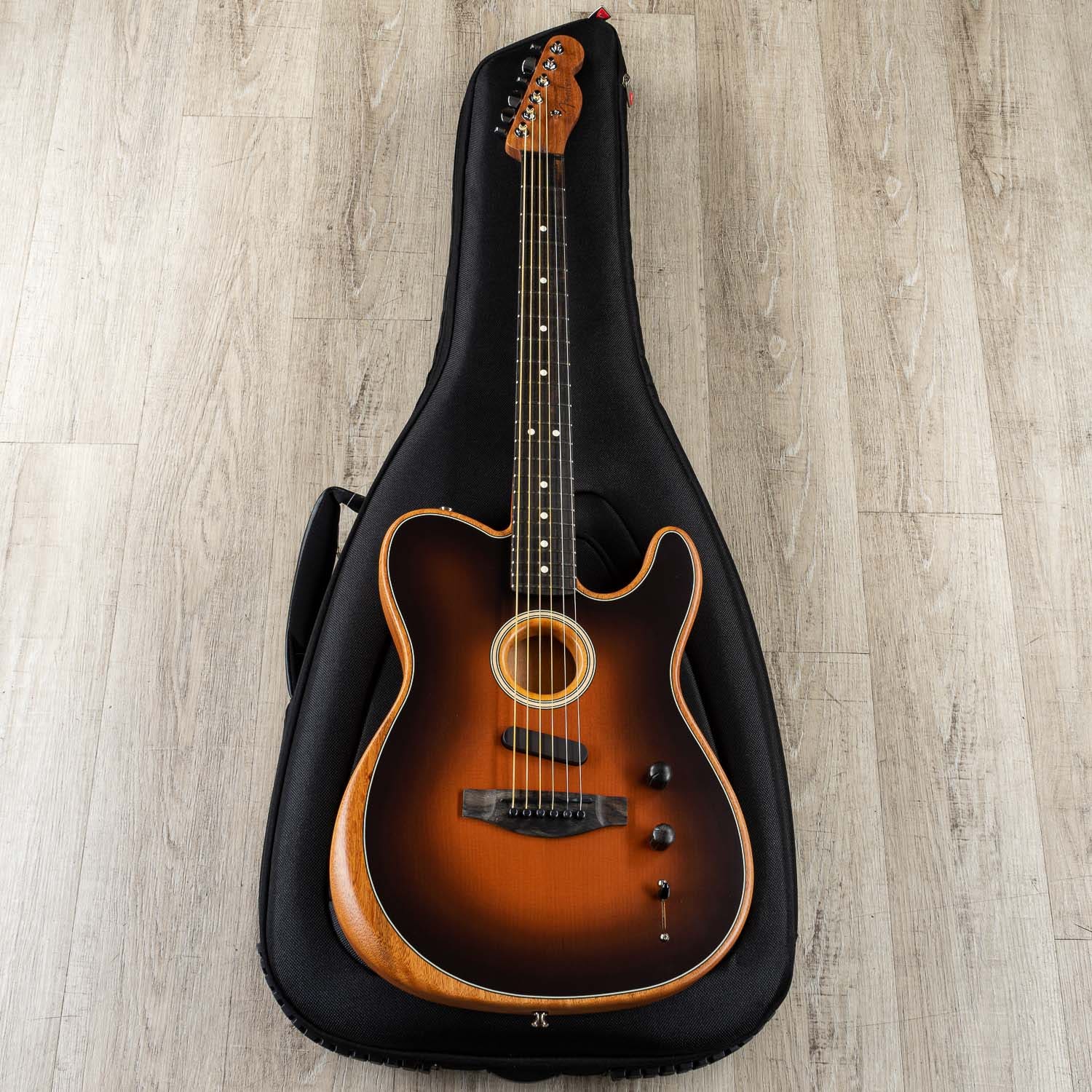 Fender American Acoustasonic Telecaster Acoustic Guitar, Ebony Fingerboard, Sunburst