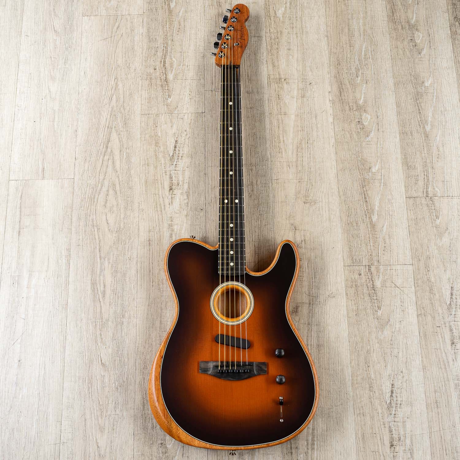 Fender American Acoustasonic Telecaster Acoustic Guitar, Ebony Fingerboard, Sunburst