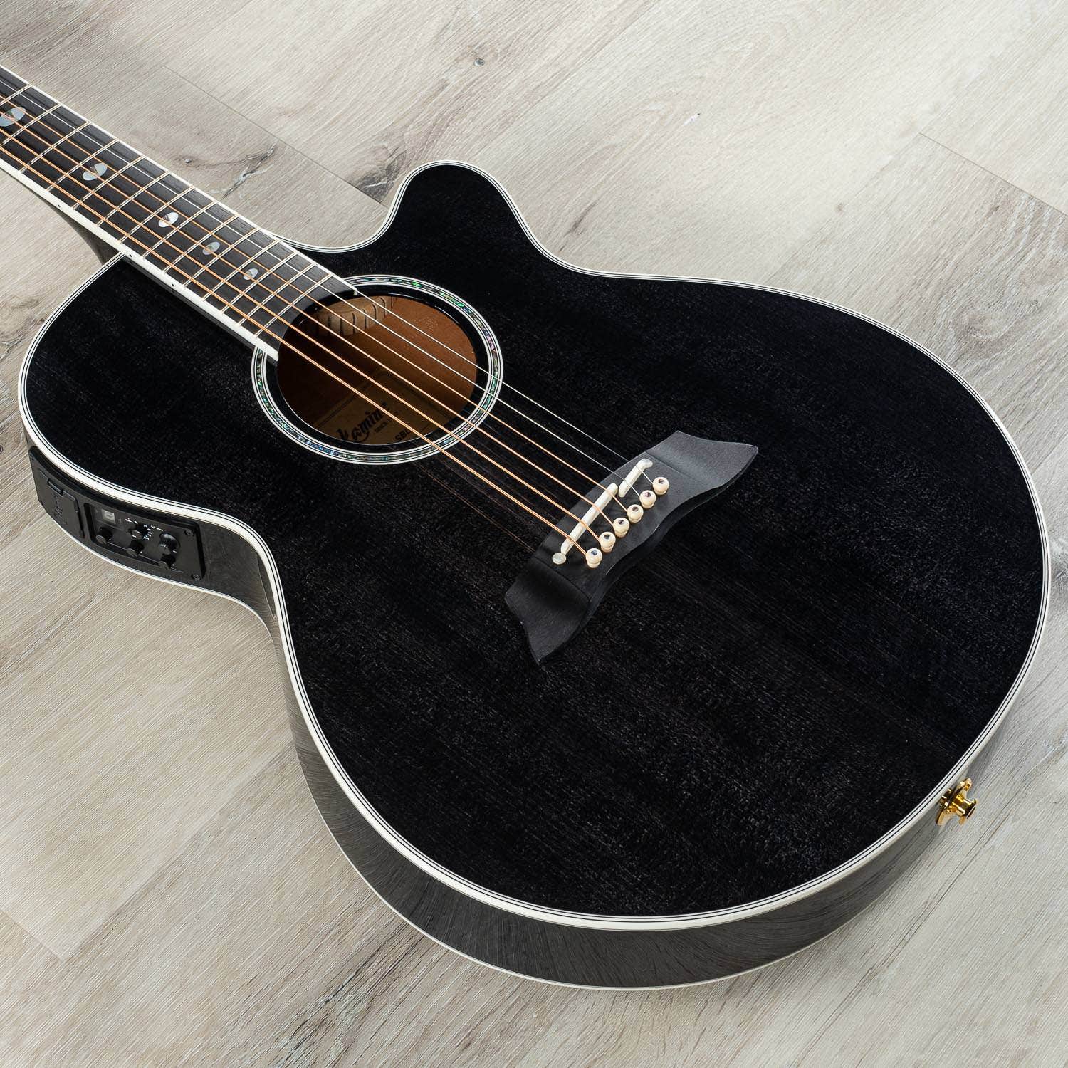 Takamine TSP158C SBL Acoustic Electric Guitar w/ Case, See-Through Black