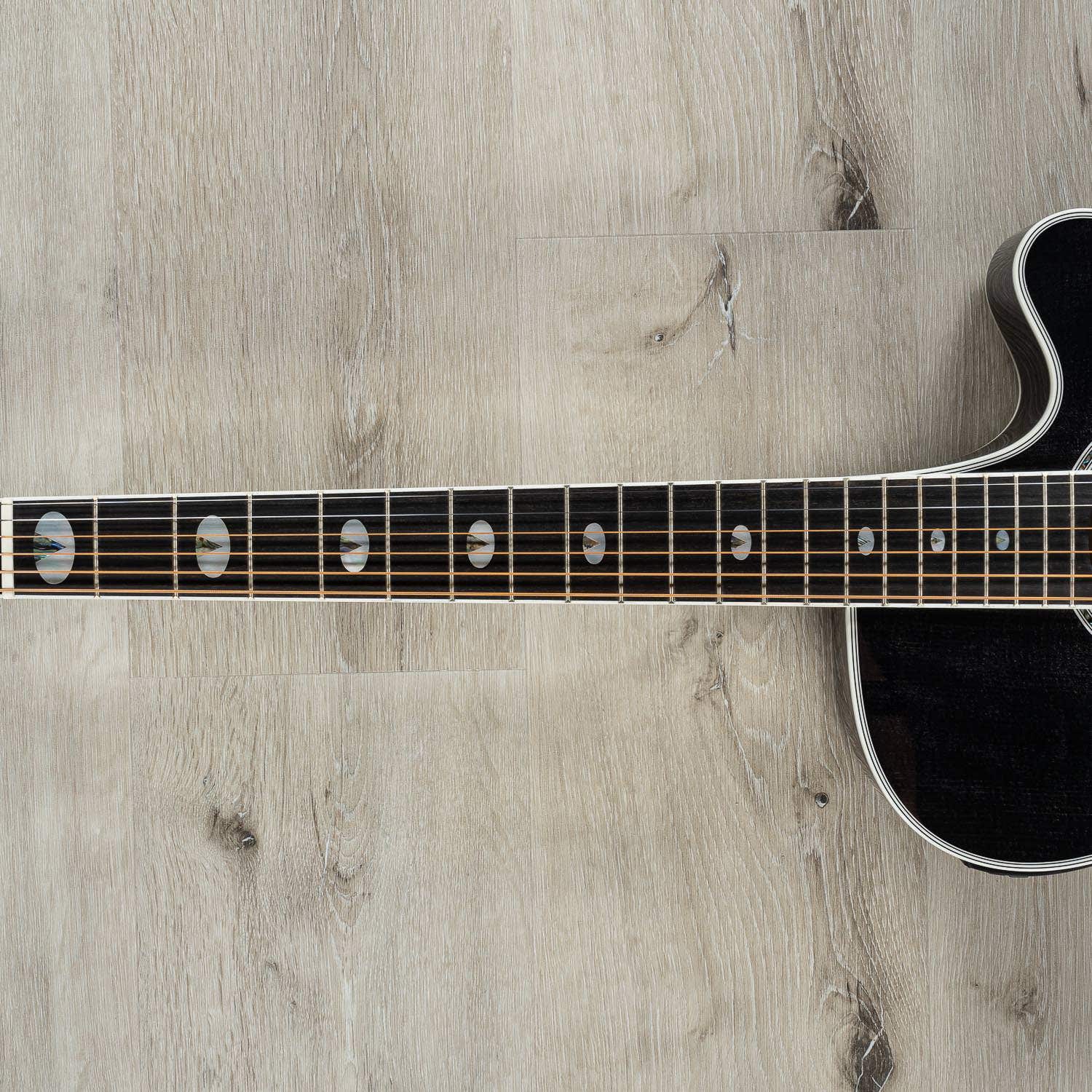 Takamine TSP158C SBL Acoustic Electric Guitar w/ Case, See-Through Black