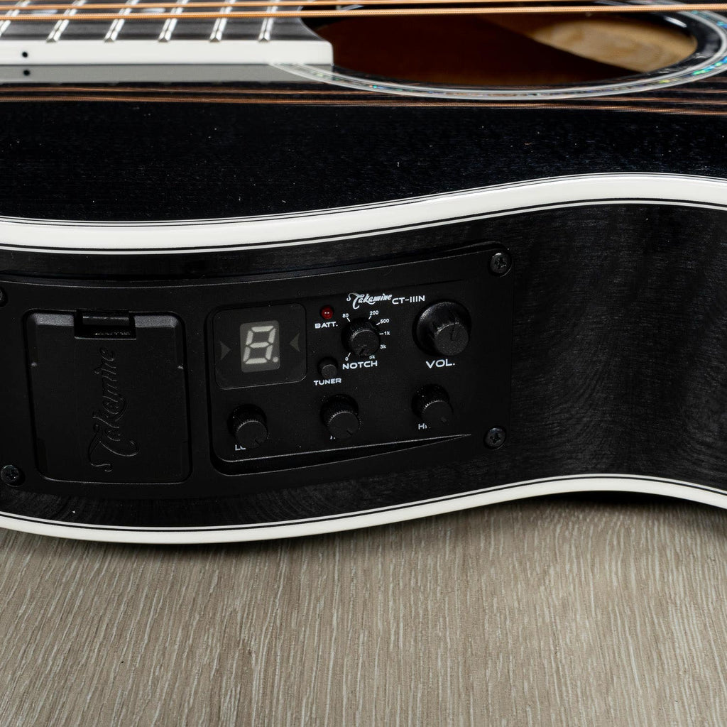 Takamine TSP158C SBL Acoustic Electric Guitar w/ Case, See-Through Black