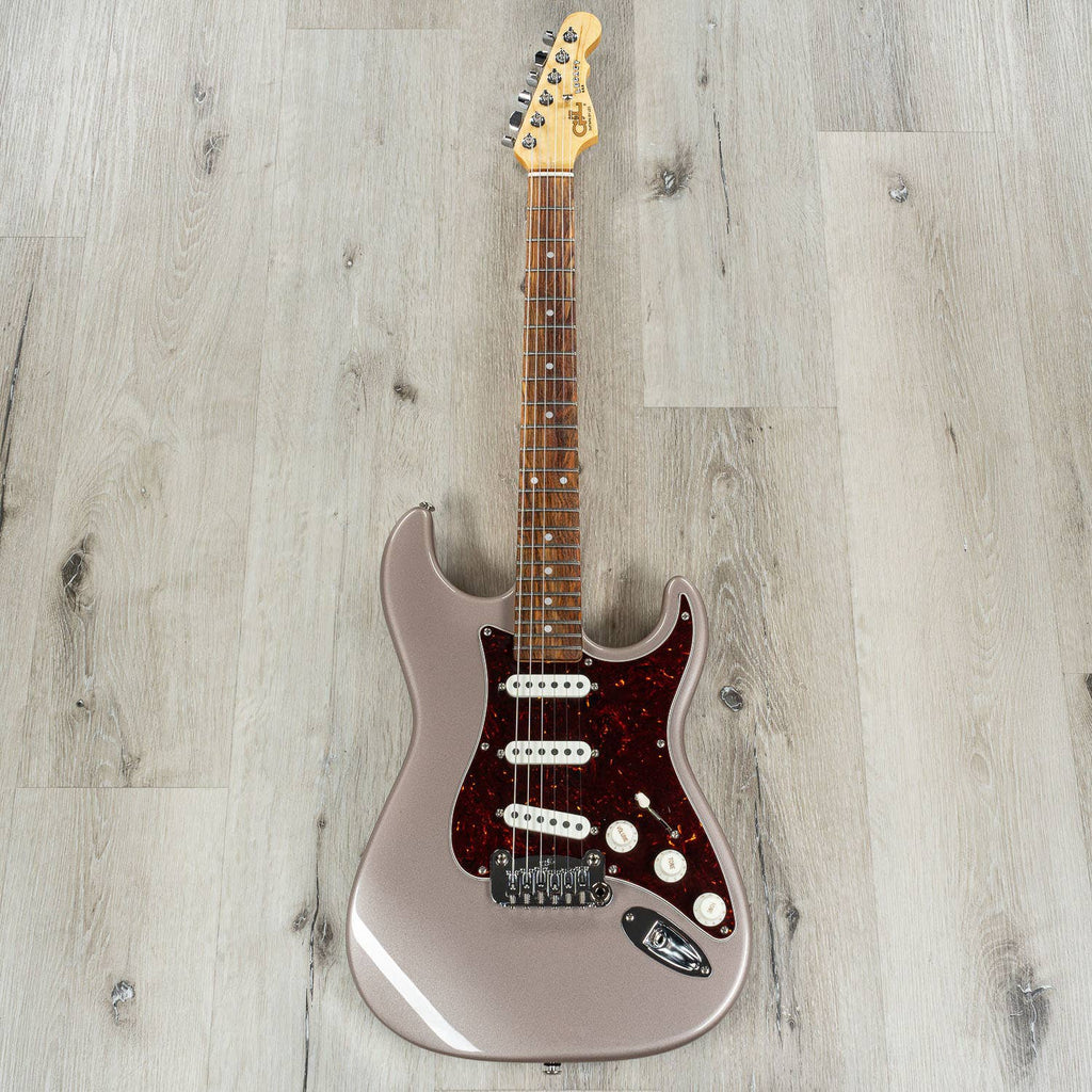 G&L Fullerton Deluxe Legacy Electric Guitar, Caribbean Rosewood, Shoreline Gold