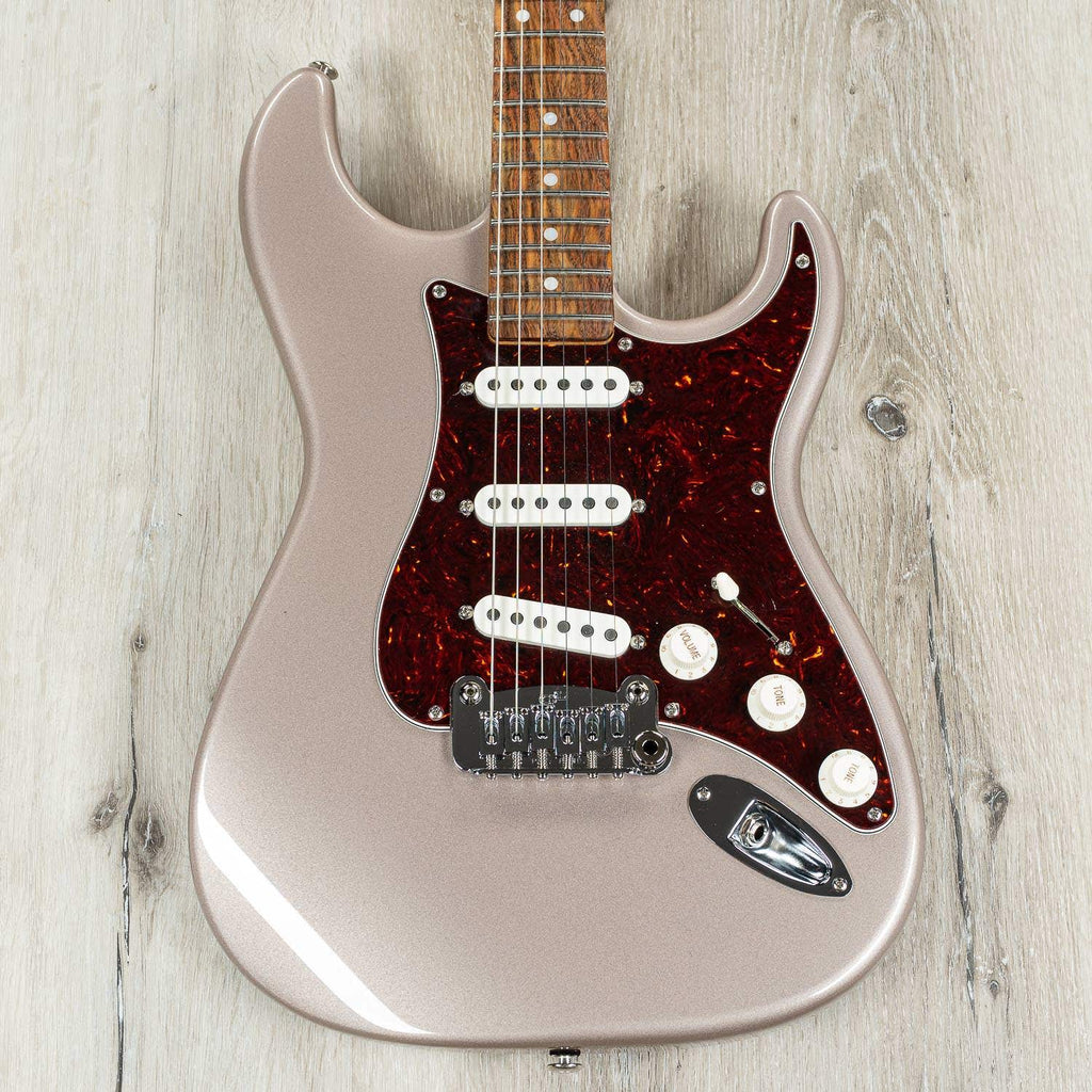 G&L Fullerton Deluxe Legacy Electric Guitar, Caribbean Rosewood, Shoreline Gold