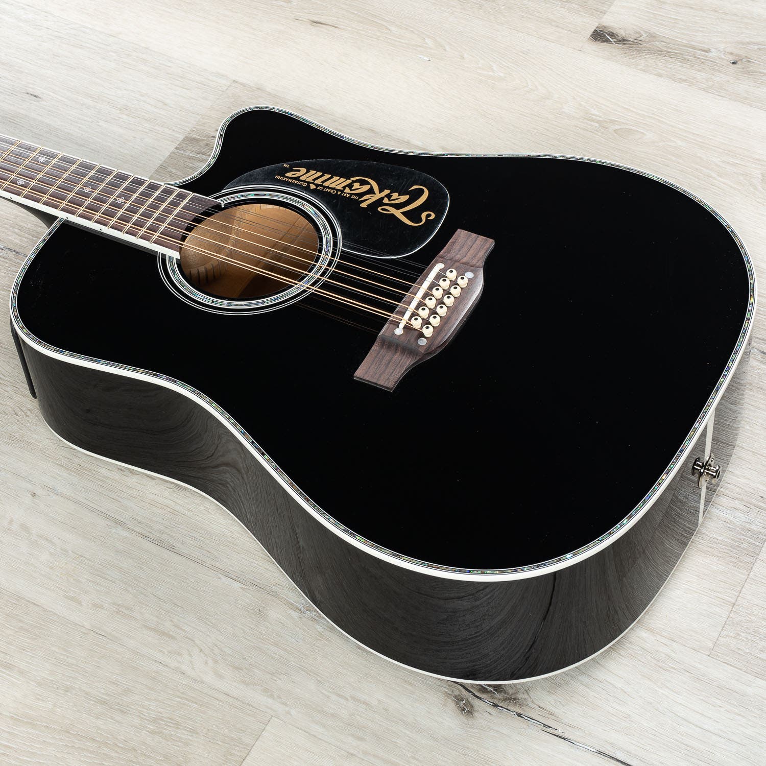 Takamine EF381 DX Acoustic Electric 12-String Guitar, Rosewood Fretboard, Black