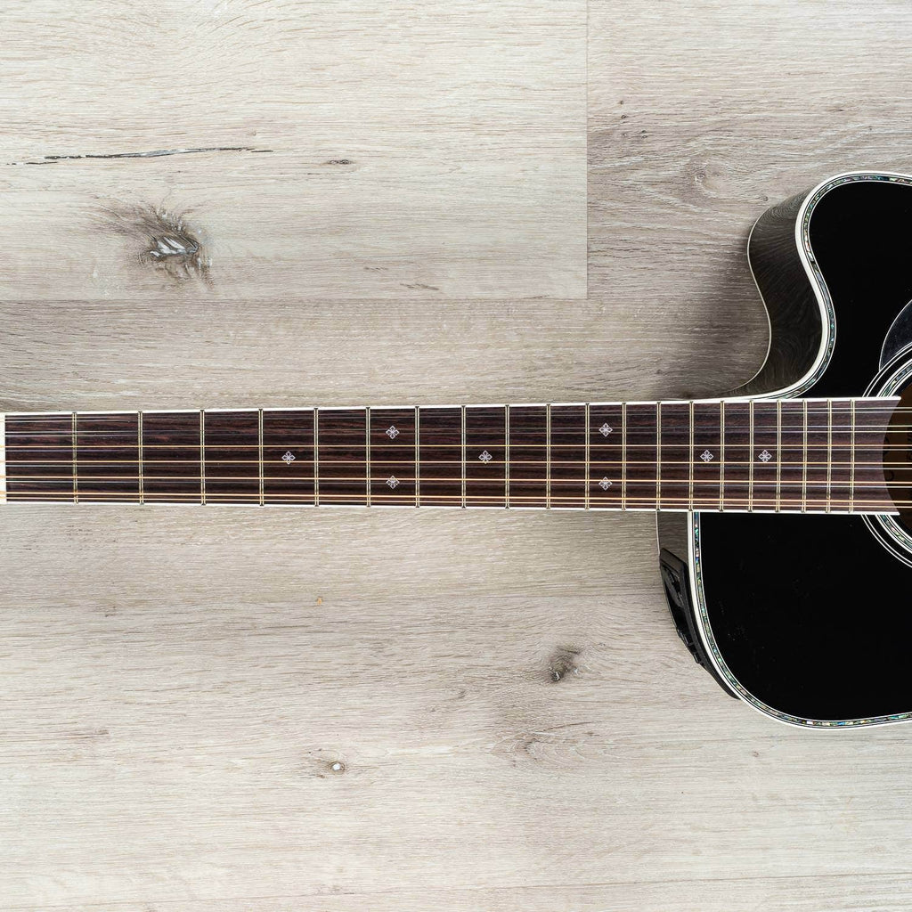 Takamine EF381 DX Acoustic Electric 12-String Guitar, Rosewood Fretboard, Black