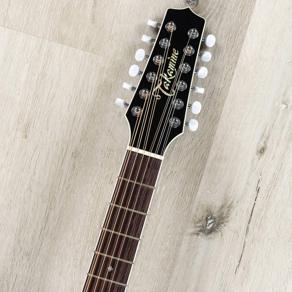 Takamine EF381 DX Acoustic Electric 12-String Guitar, Rosewood Fretboard, Black
