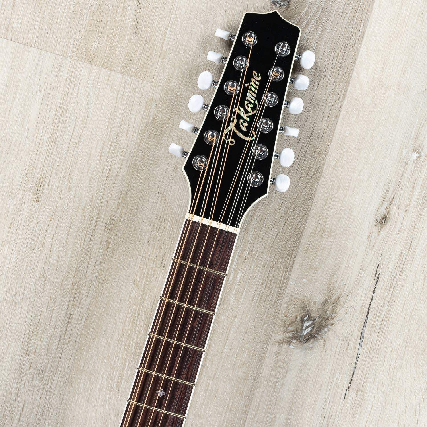 Takamine EF381 DX Acoustic Electric 12-String Guitar, Rosewood Fretboard, Black