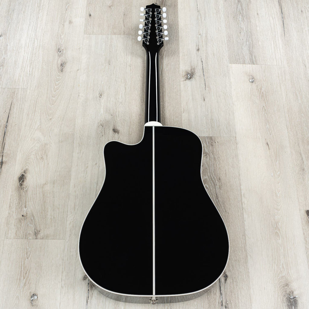 Takamine EF381 DX Acoustic Electric 12-String Guitar, Rosewood Fretboard, Black