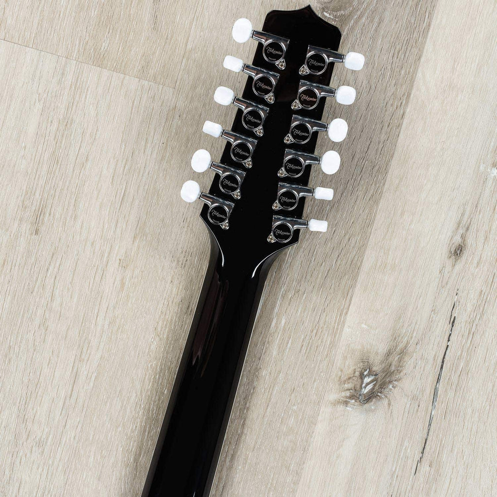 Takamine EF381 DX Acoustic Electric 12-String Guitar, Rosewood Fretboard, Black