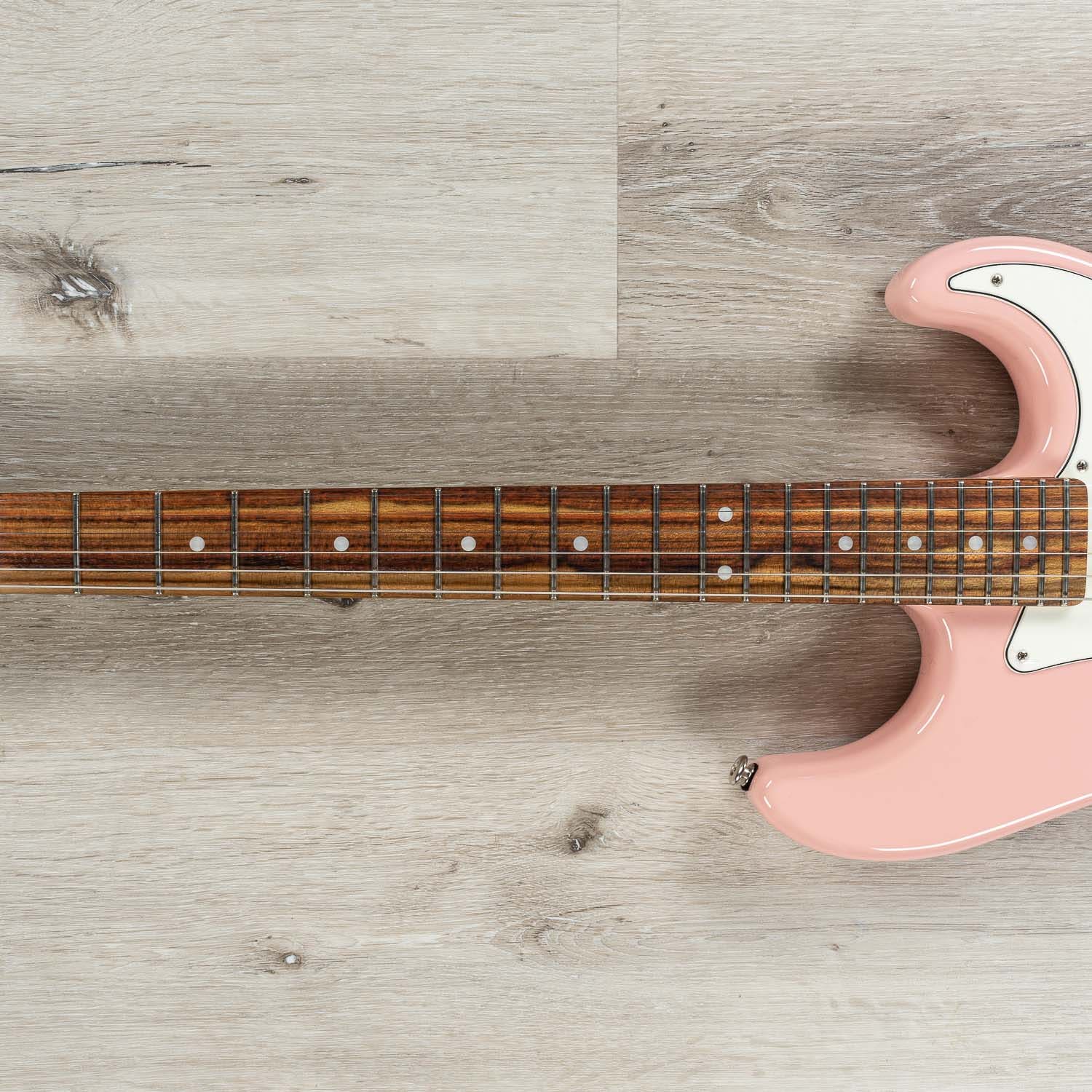 G&L USA Legacy Electric Guitar, Caribbean Rosewood Fingerboard, Hard Case - Shell Pink