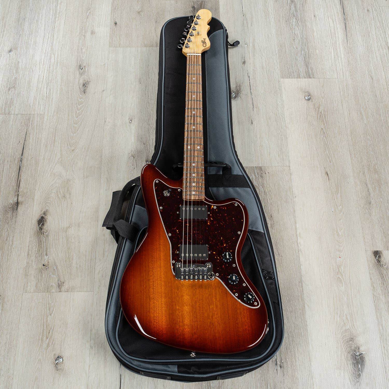 G&L Fullerton Deluxe Doheny HH Electric Guitar, Caribbean Rosewood Fingerboard, Old School Tobacco Burst