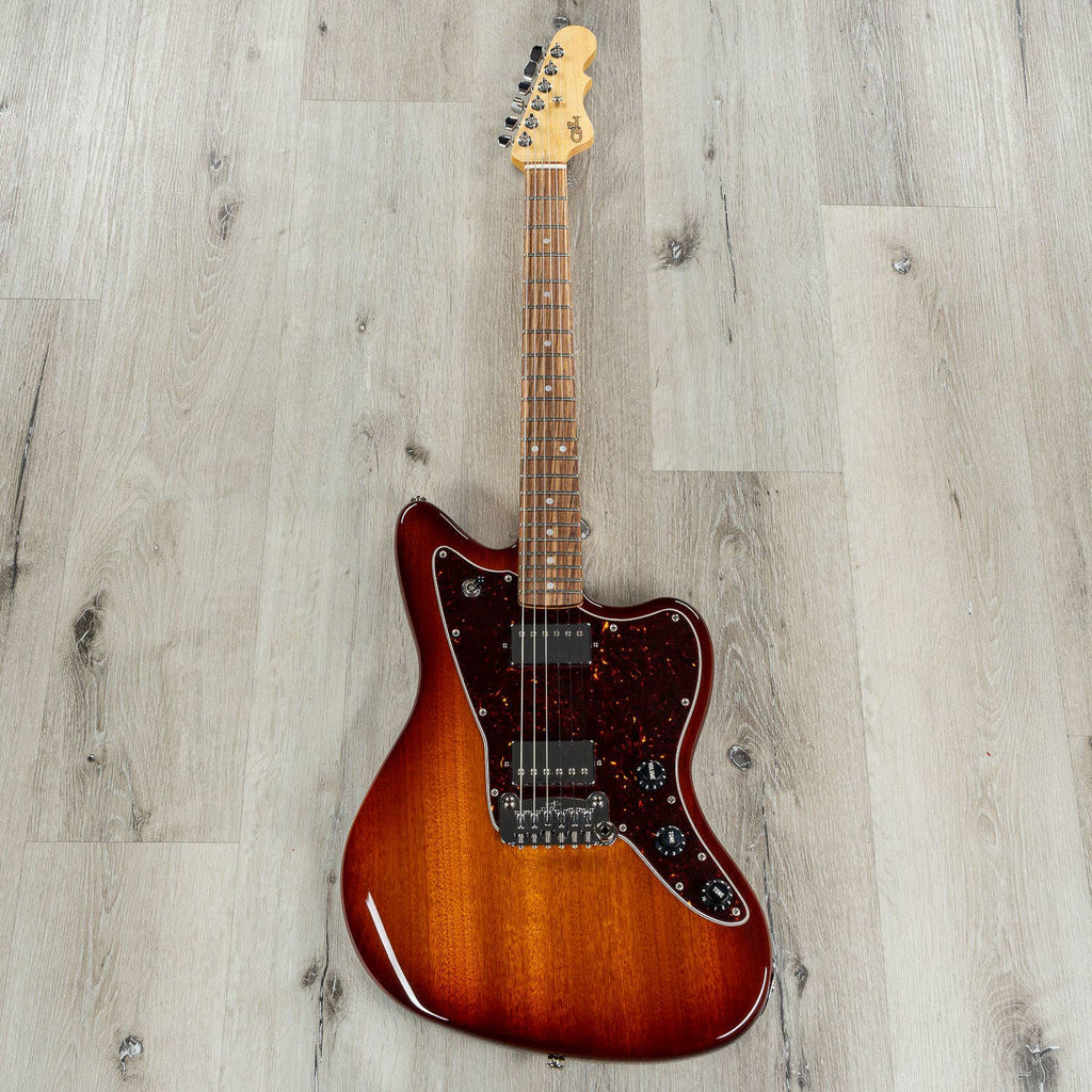 G&L Fullerton Deluxe Doheny HH Electric Guitar, Caribbean Rosewood Fingerboard, Old School Tobacco Burst
