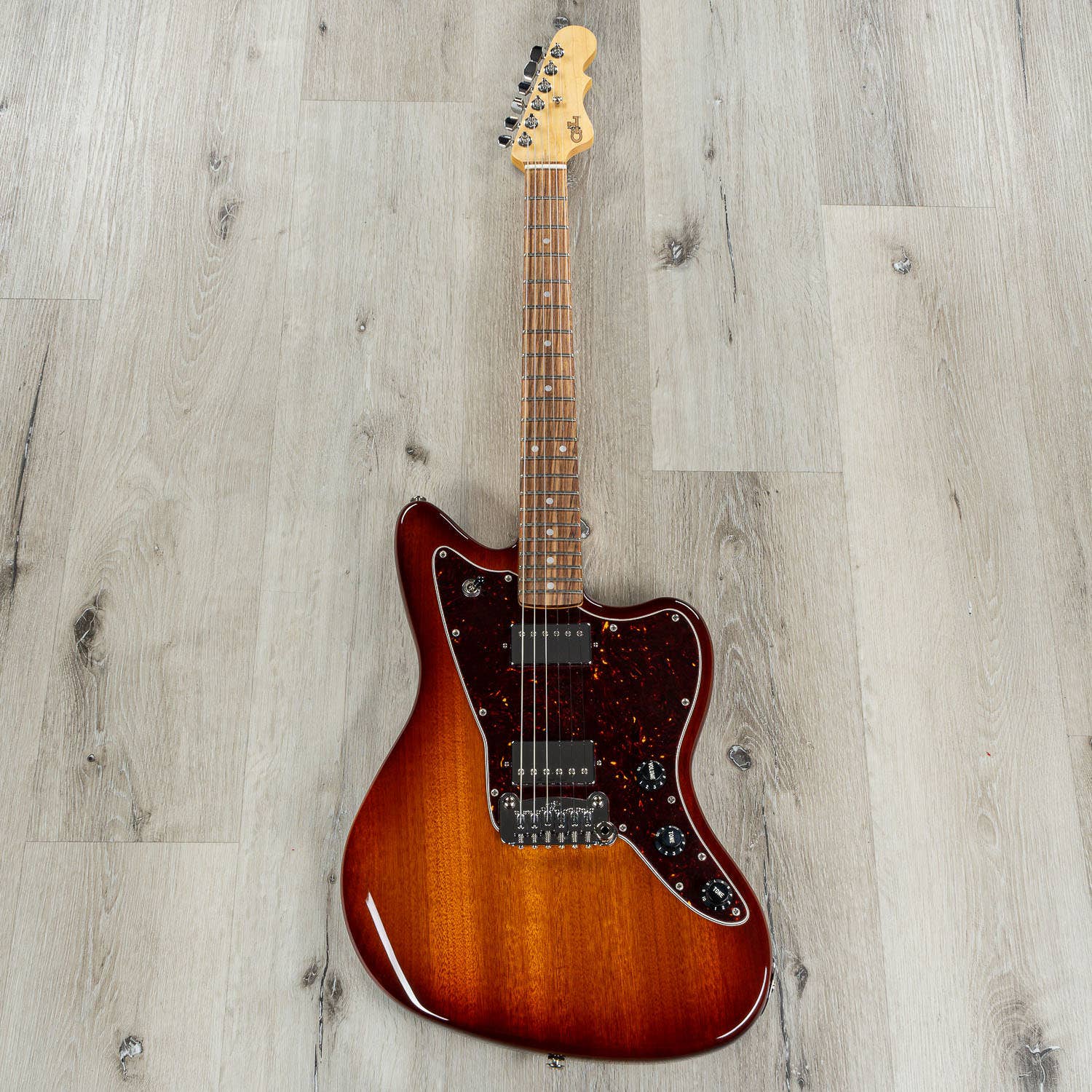 G&L Fullerton Deluxe Doheny HH Electric Guitar, Caribbean Rosewood Fingerboard, Old School Tobacco Burst