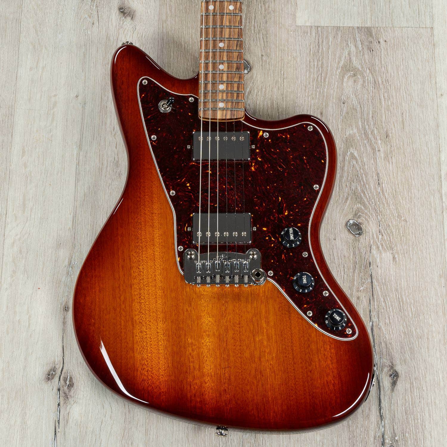 G&L Fullerton Deluxe Doheny HH Electric Guitar, Caribbean Rosewood Fingerboard, Old School Tobacco Burst