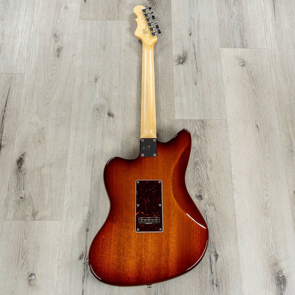 G&L Fullerton Deluxe Doheny HH Electric Guitar, Caribbean Rosewood Fingerboard, Old School Tobacco Burst