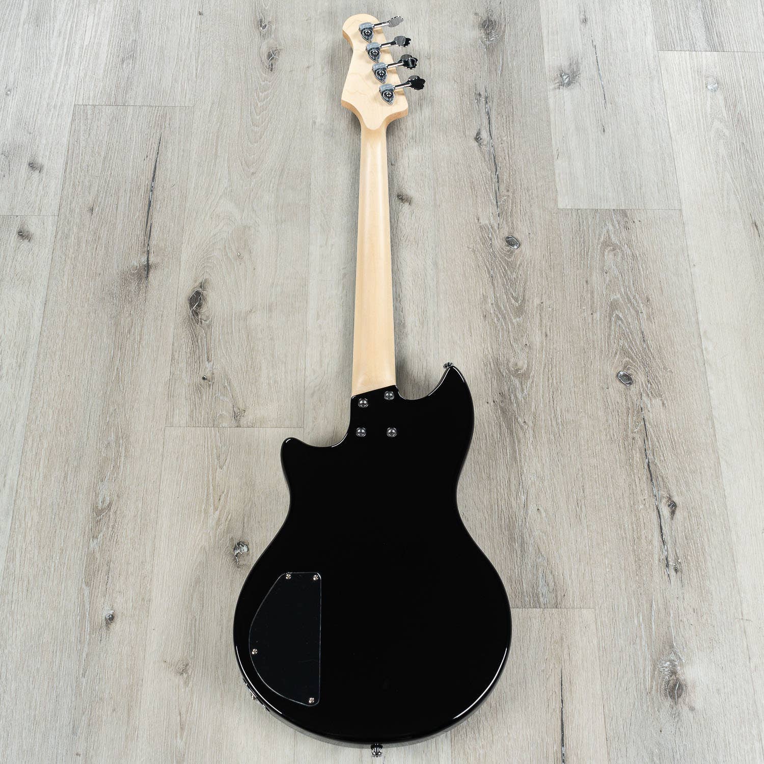 Lakland SHB30-BK Skyline Hollowbody-30 Short-Scale Bass Guitar, Pau Ferro Fretboard, Black