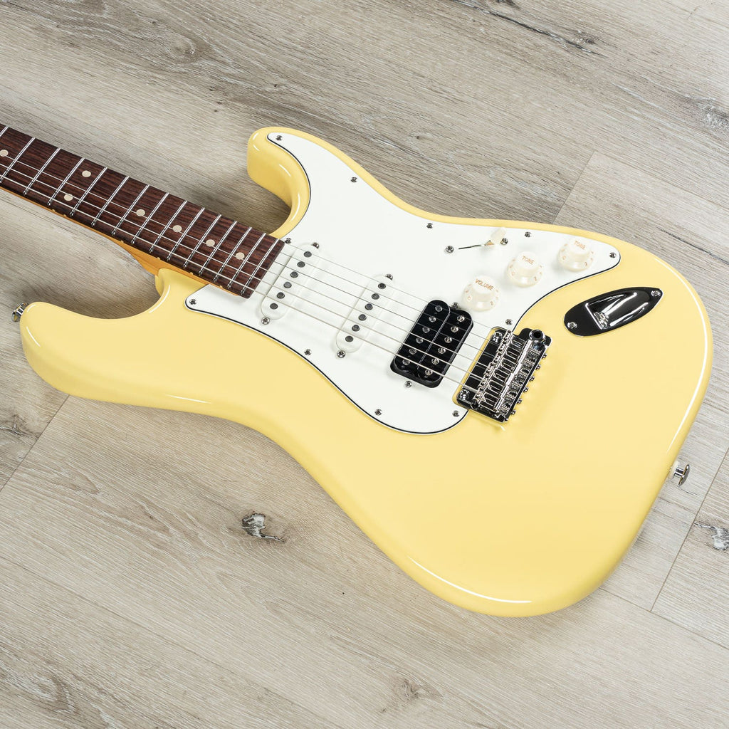 Suhr Classic S Electric Guitar, HSS, Indian Rosewood Fingerboard, SSCII, Deluxe Padded Gig Bag - Vintage Yellow