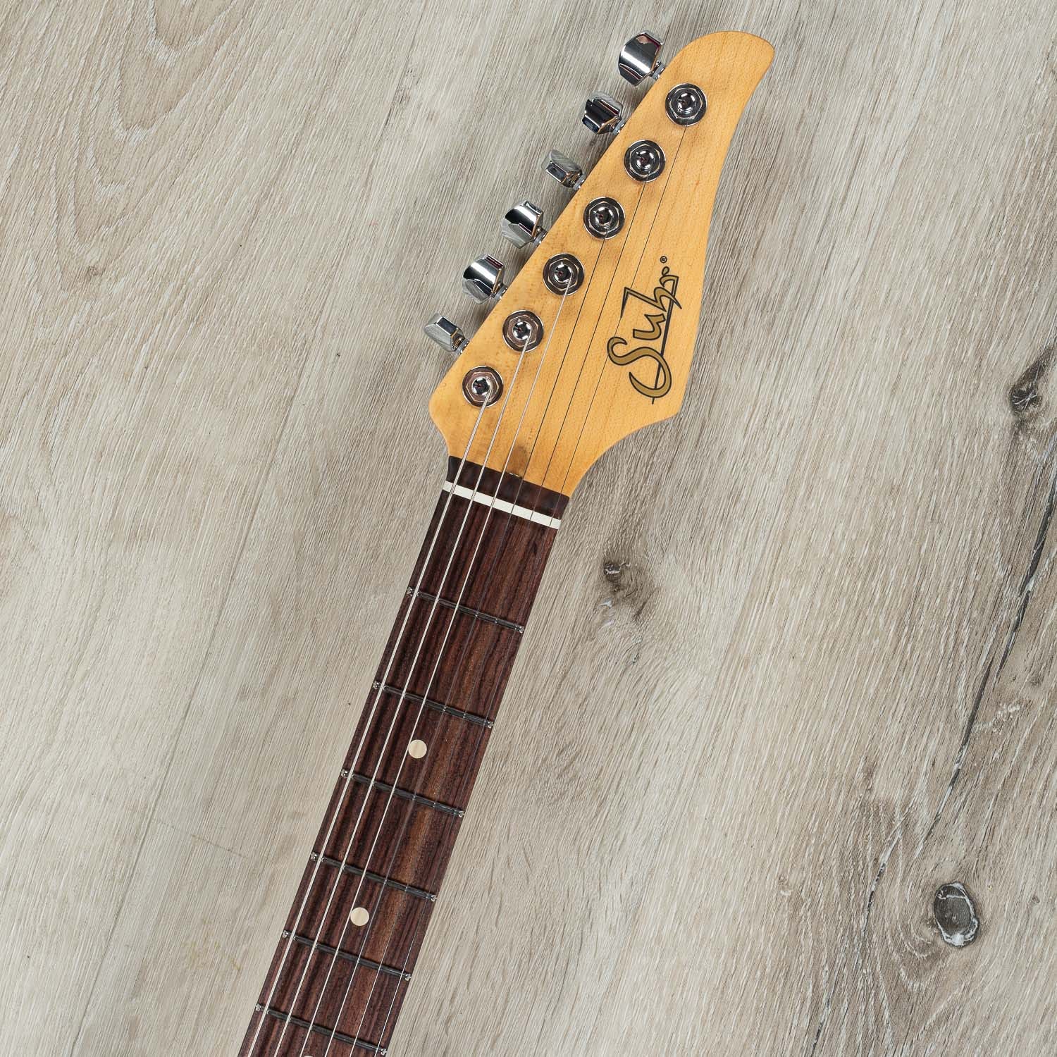 Suhr Classic S Electric Guitar, HSS, Indian Rosewood Fingerboard, SSCII, Deluxe Padded Gig Bag - Vintage Yellow