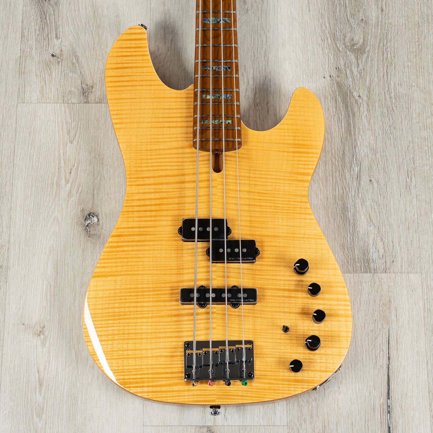 Sire Marcus Miller P10 4-String Bass Guitar, Roasted Maple Fretboard, Natural